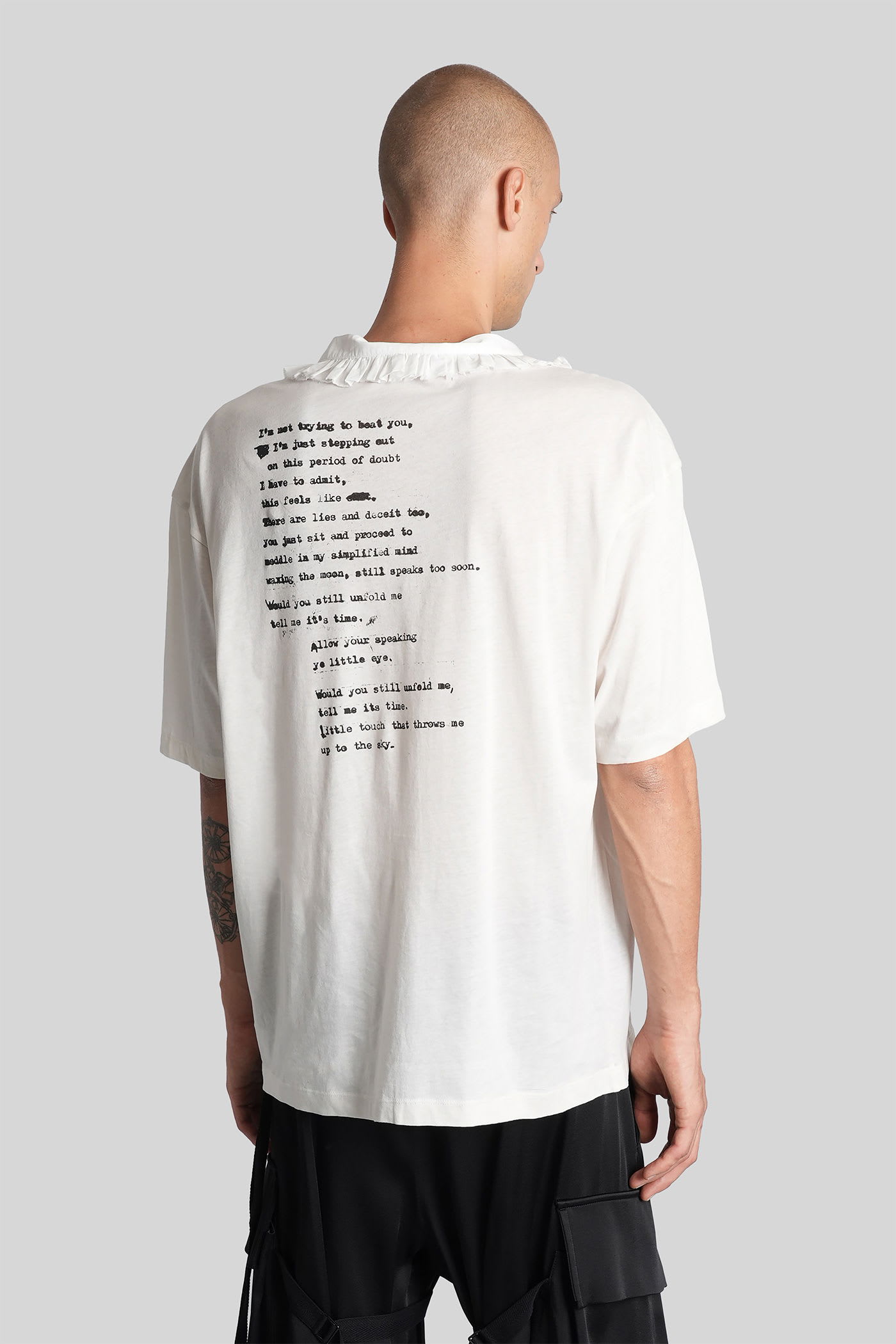 Ann Demeulemeester Danvald T-shirt In Beige Cotton In Neutral