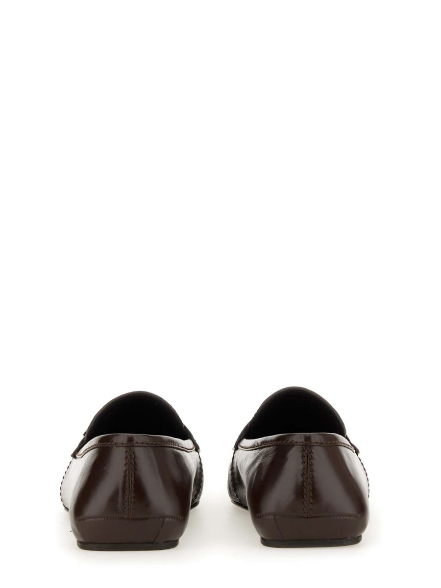 Shop Ferragamo Moccasin Ornament Gancini In Brown