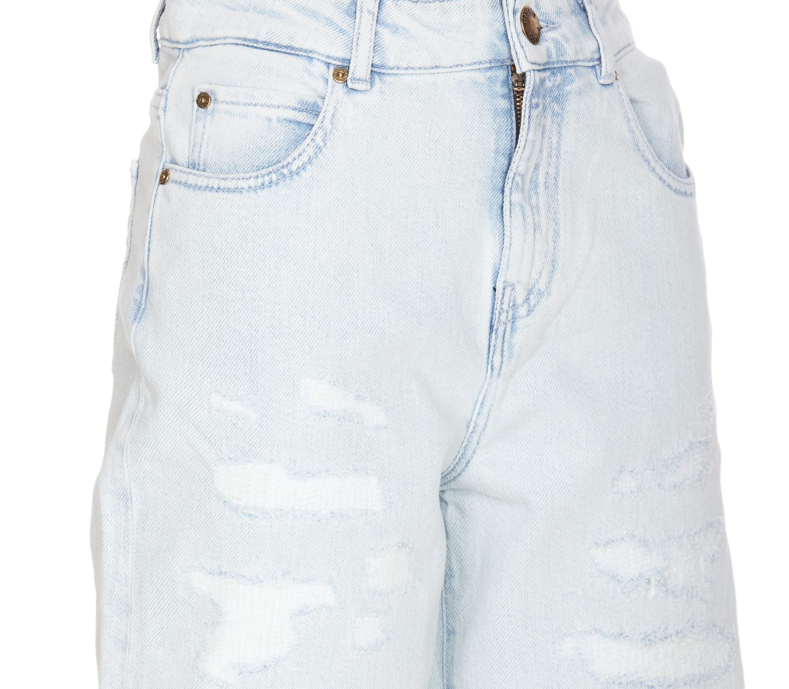 Shop Pinko Maddie Mom Jeans In Moonwash