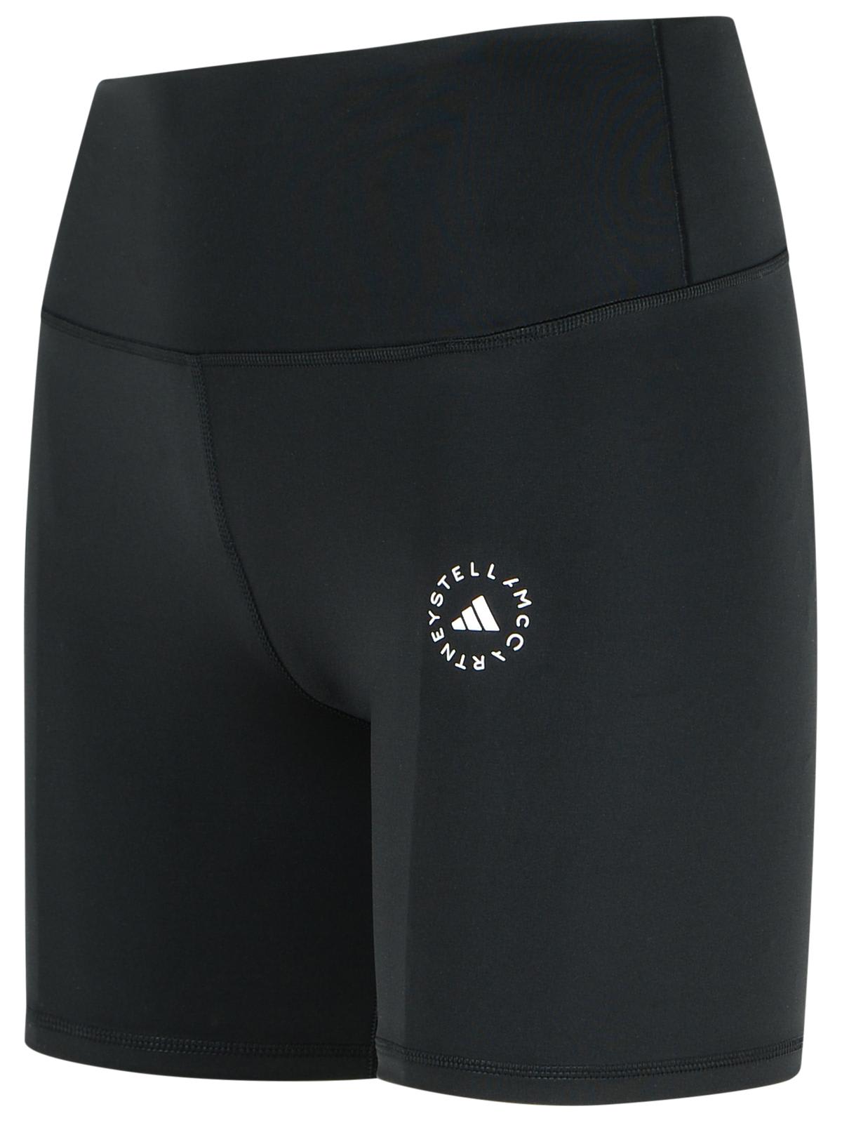 Adidas By Stella Mccartney Black Polyester Blend Training Shorts In Black