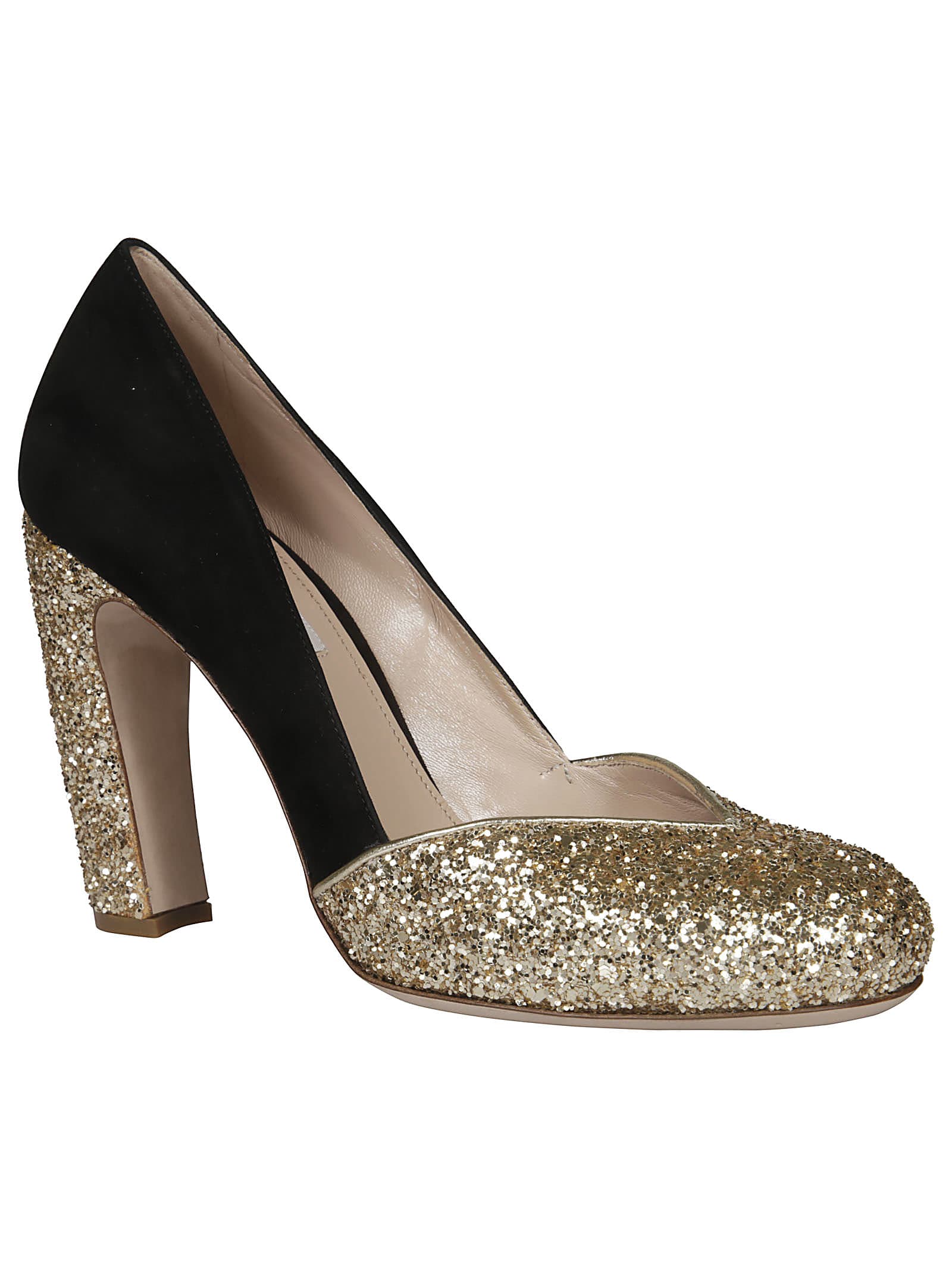 miu miu glitter pumps