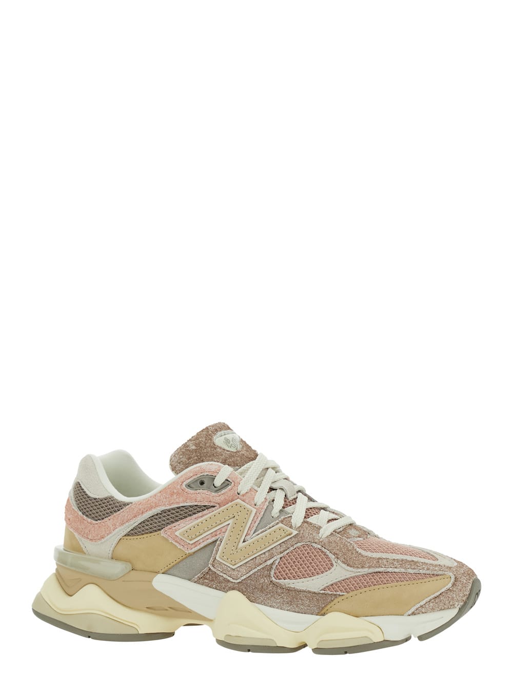 New Balance Multicolor Low Top Sneaker With Logo Detail On The Side In Suede And Tech Fabric Unisex In Gold