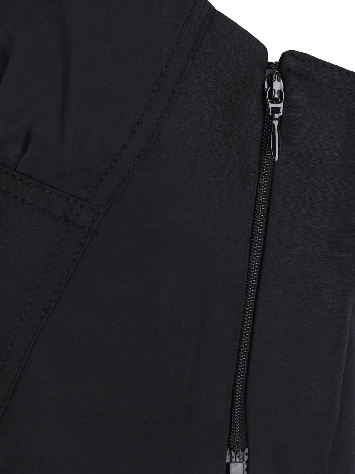 The Andamane Halterneck Sleeves Ruched Detailing In Black