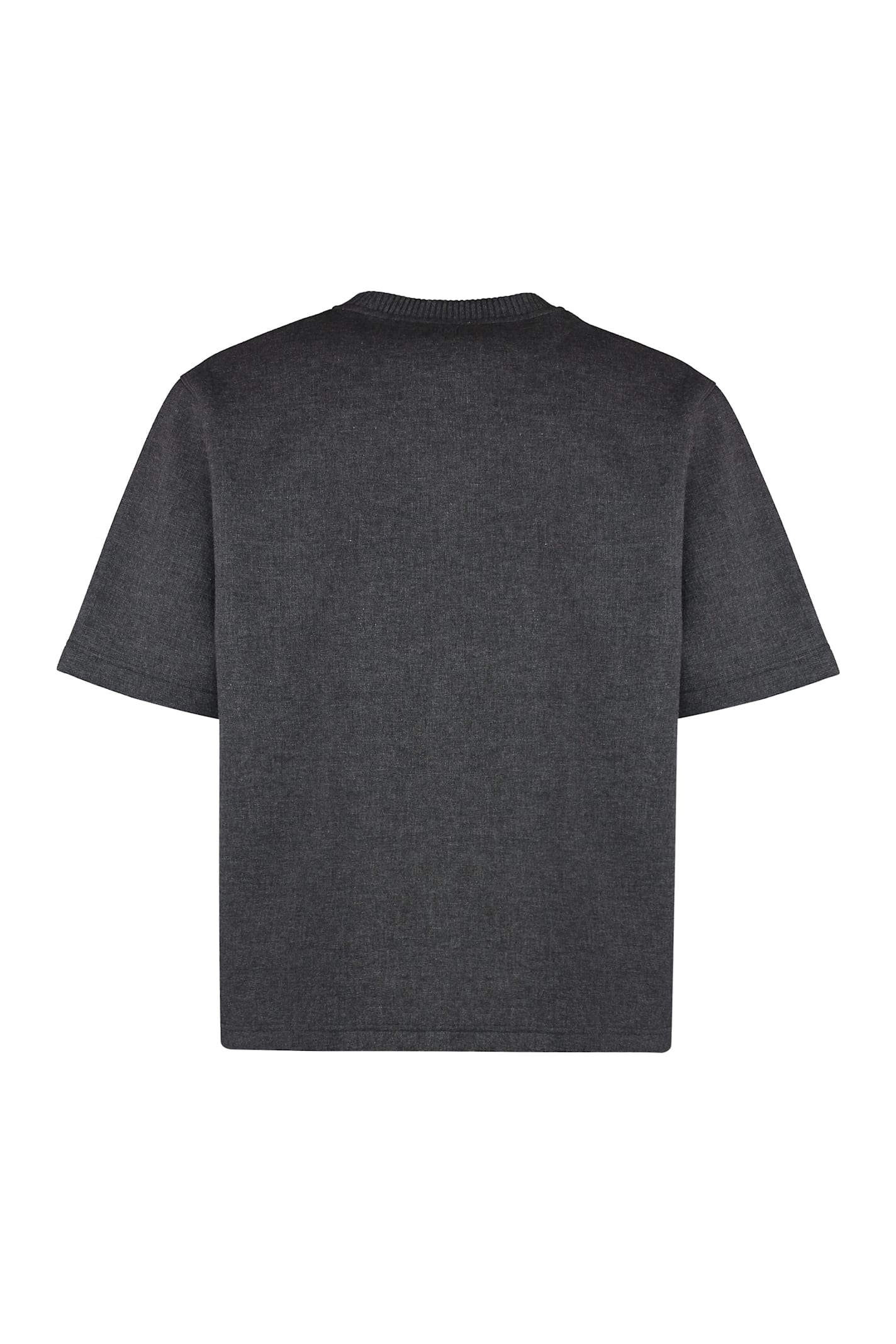 Shop Ami Alexandre Mattiussi Knitted T-shirt In Grey