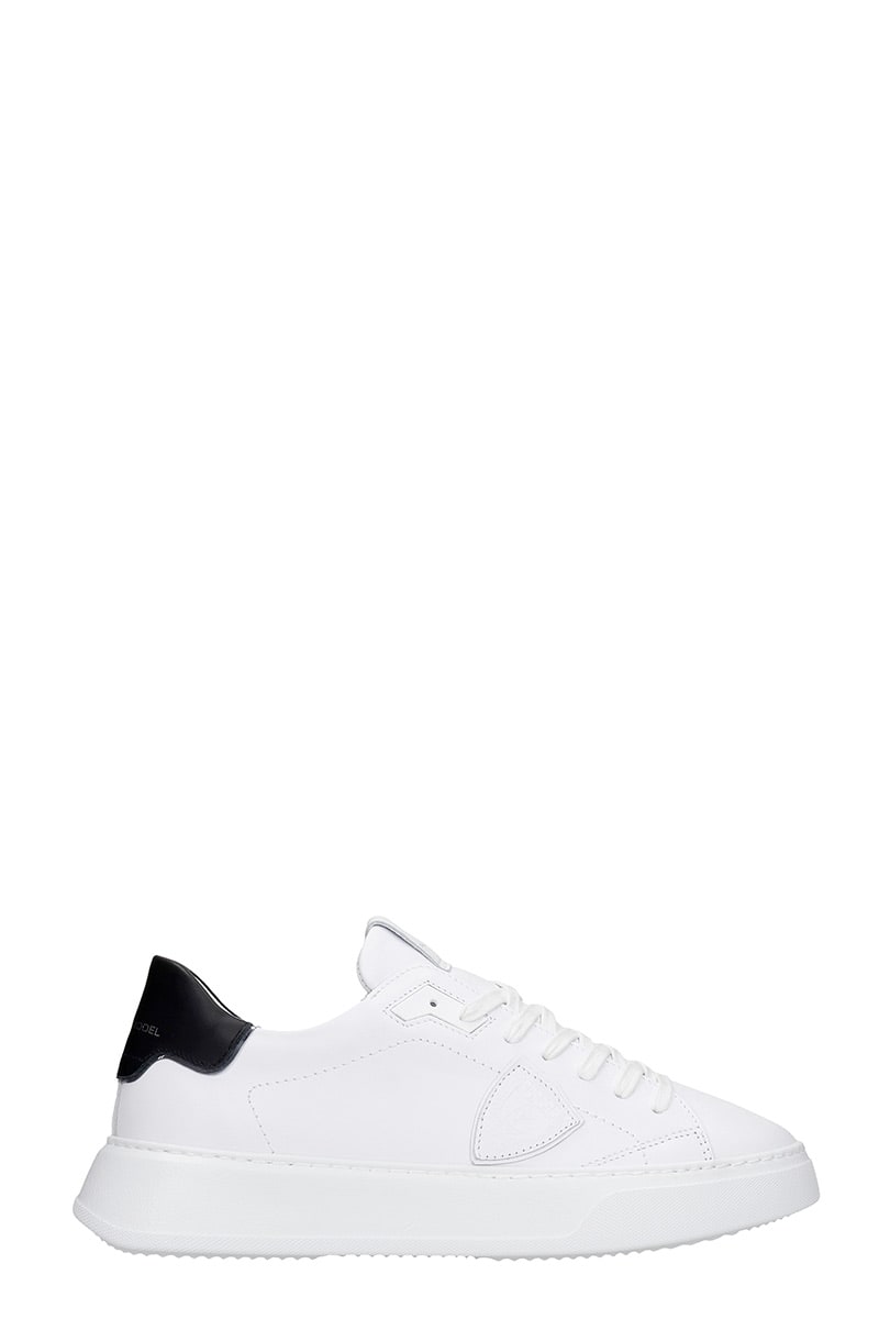 Shop Philippe Model Temple L Sneakers In White Leather
