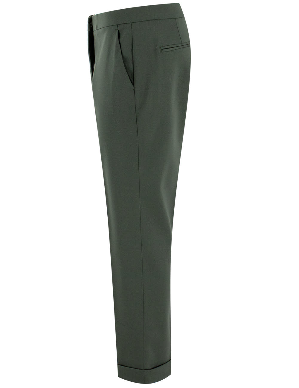 Shop Etro Trousers In Green