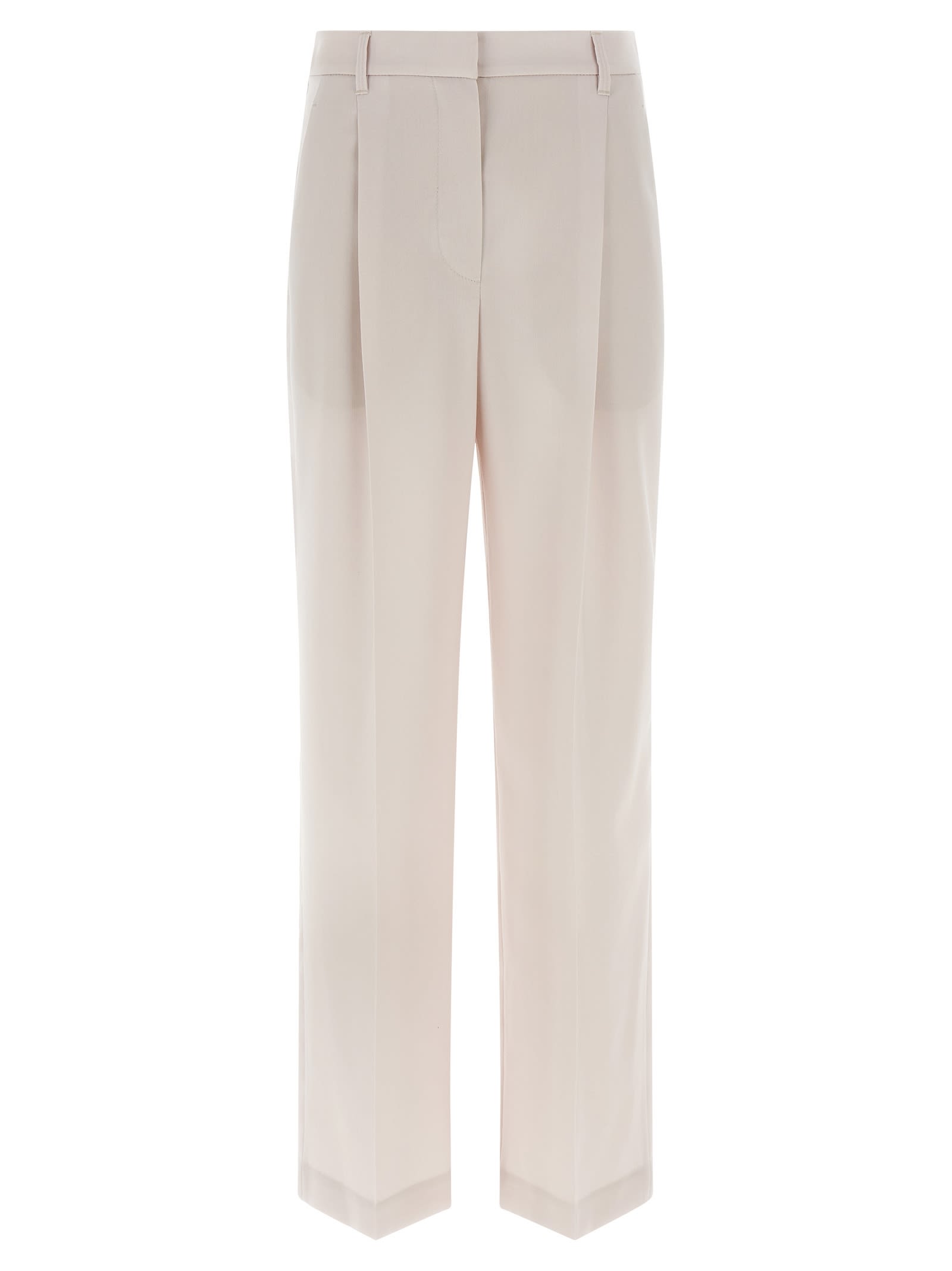 Brunello Cucinelli Wool Pants White In White