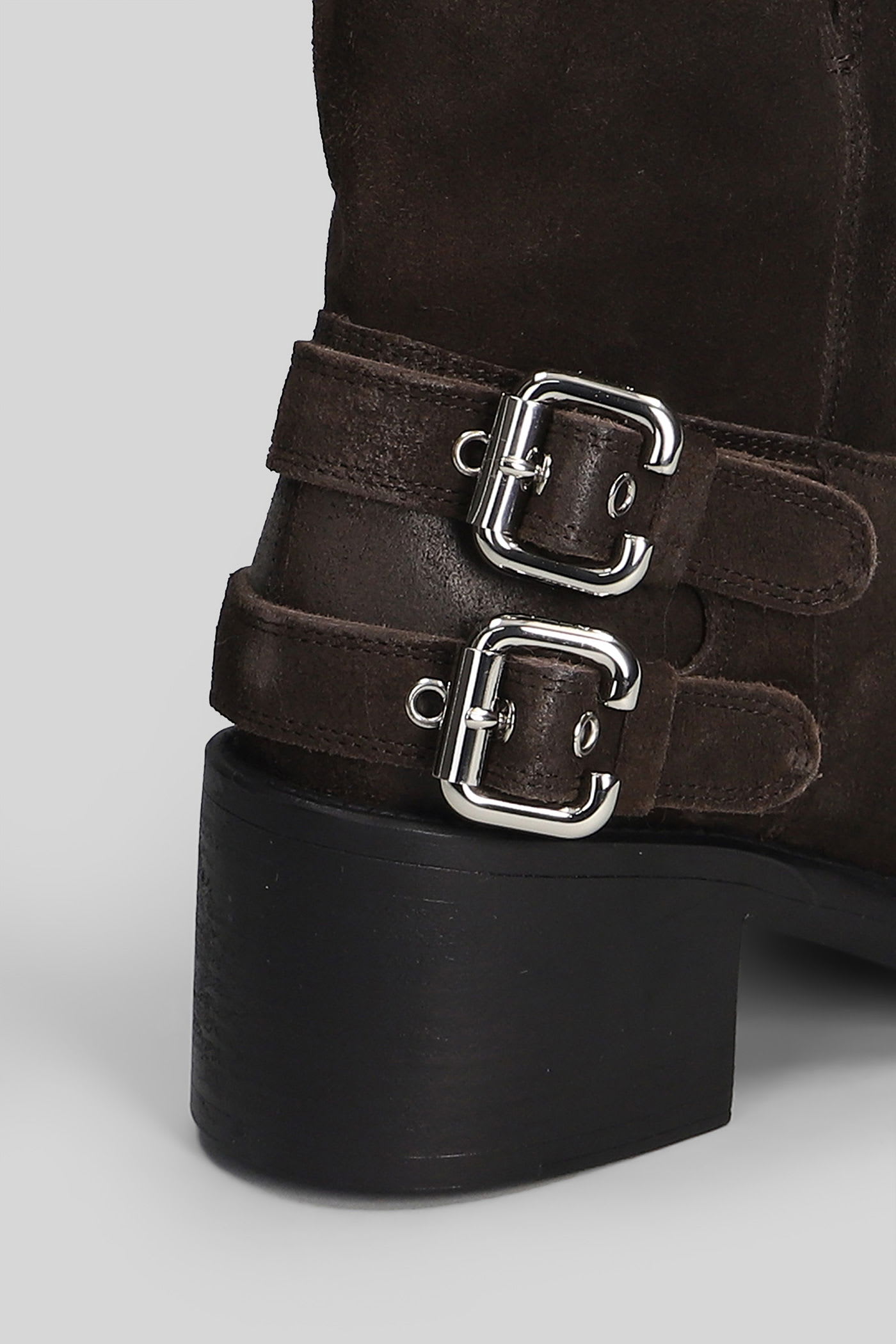 Chloé Dakota High Heels Ankle Boots In Brown Suede In Brown