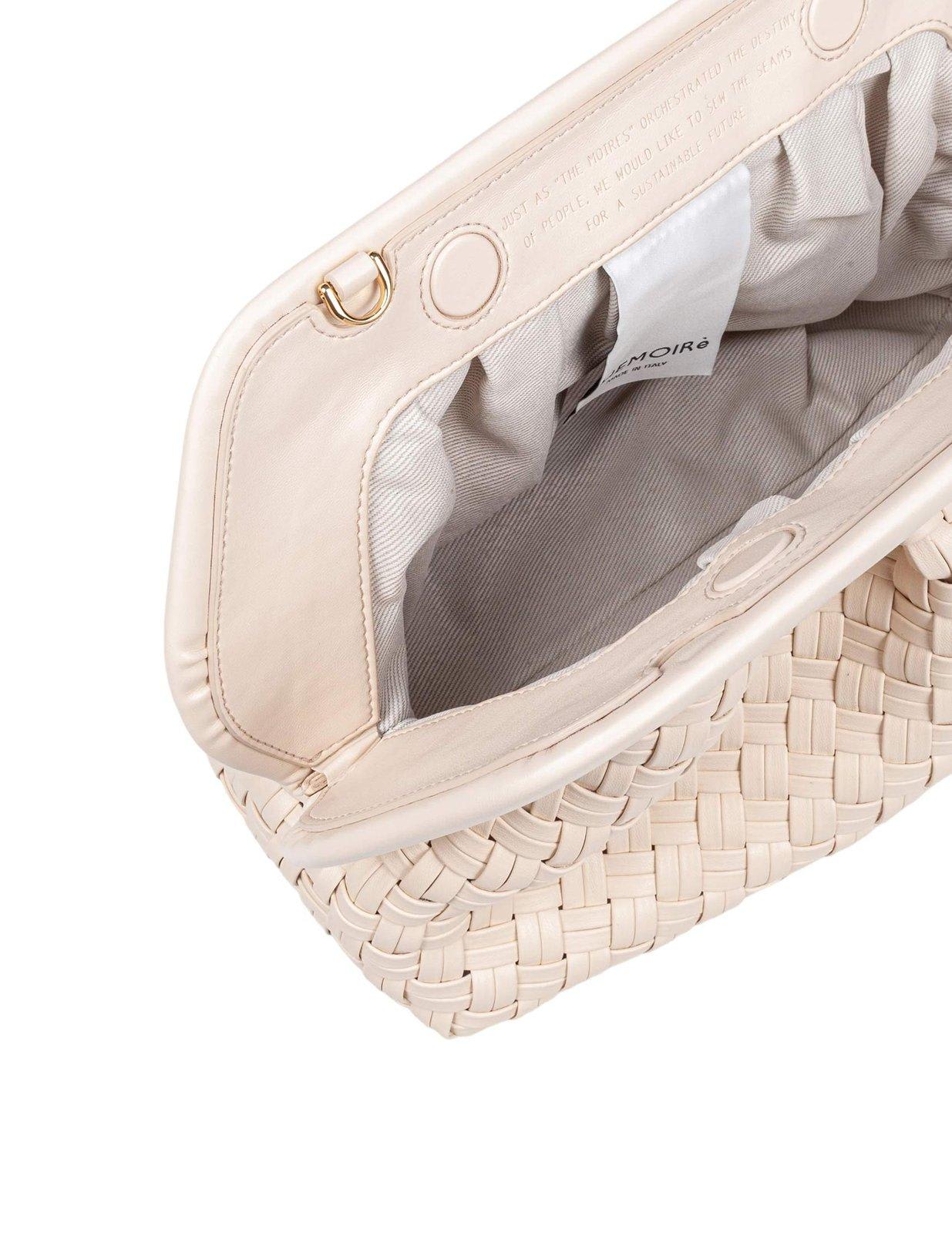 Themoirè Bios Clutch In Ivory