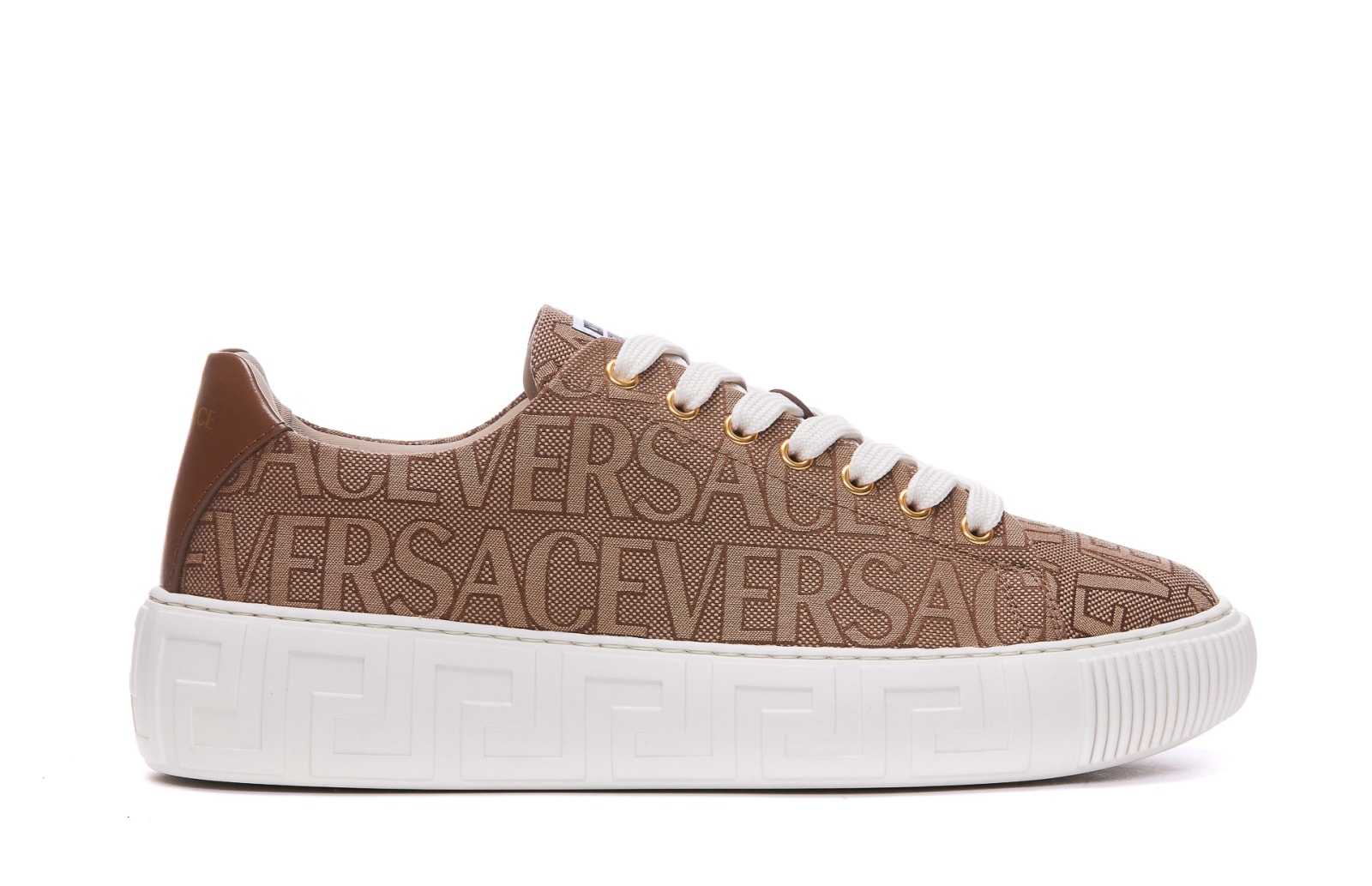 Versace Logo Print Greca Sneakers