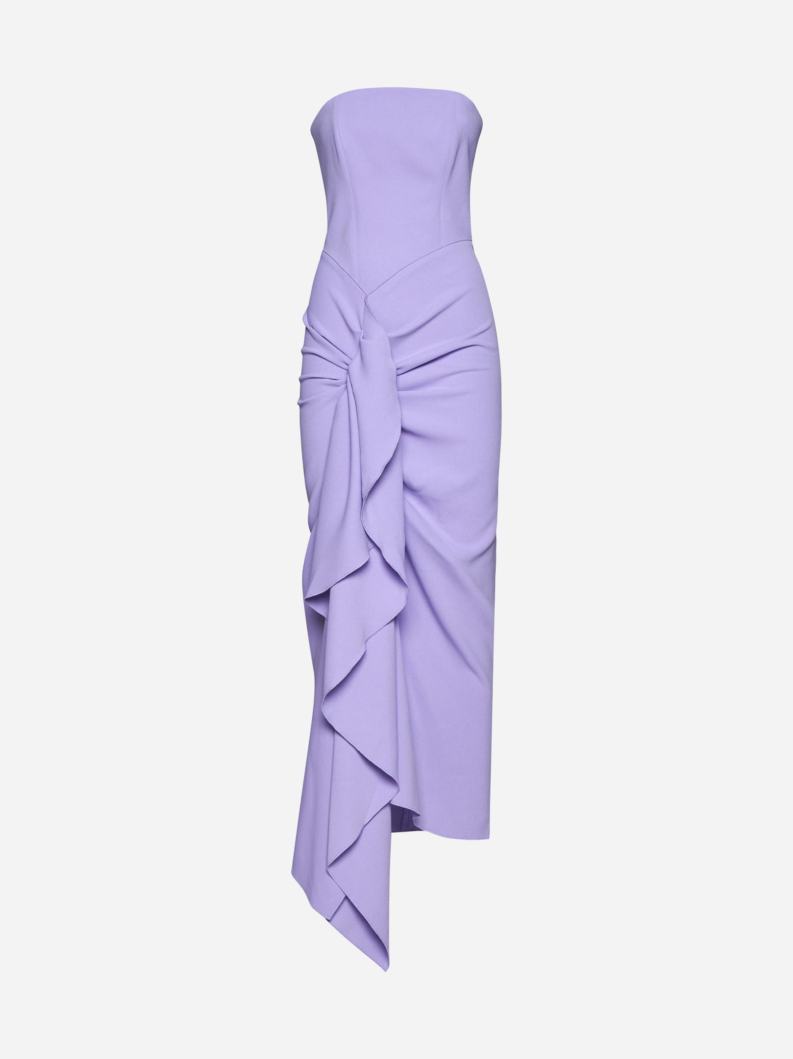 Shop Solace London Thalia Midi Dress In Lilac