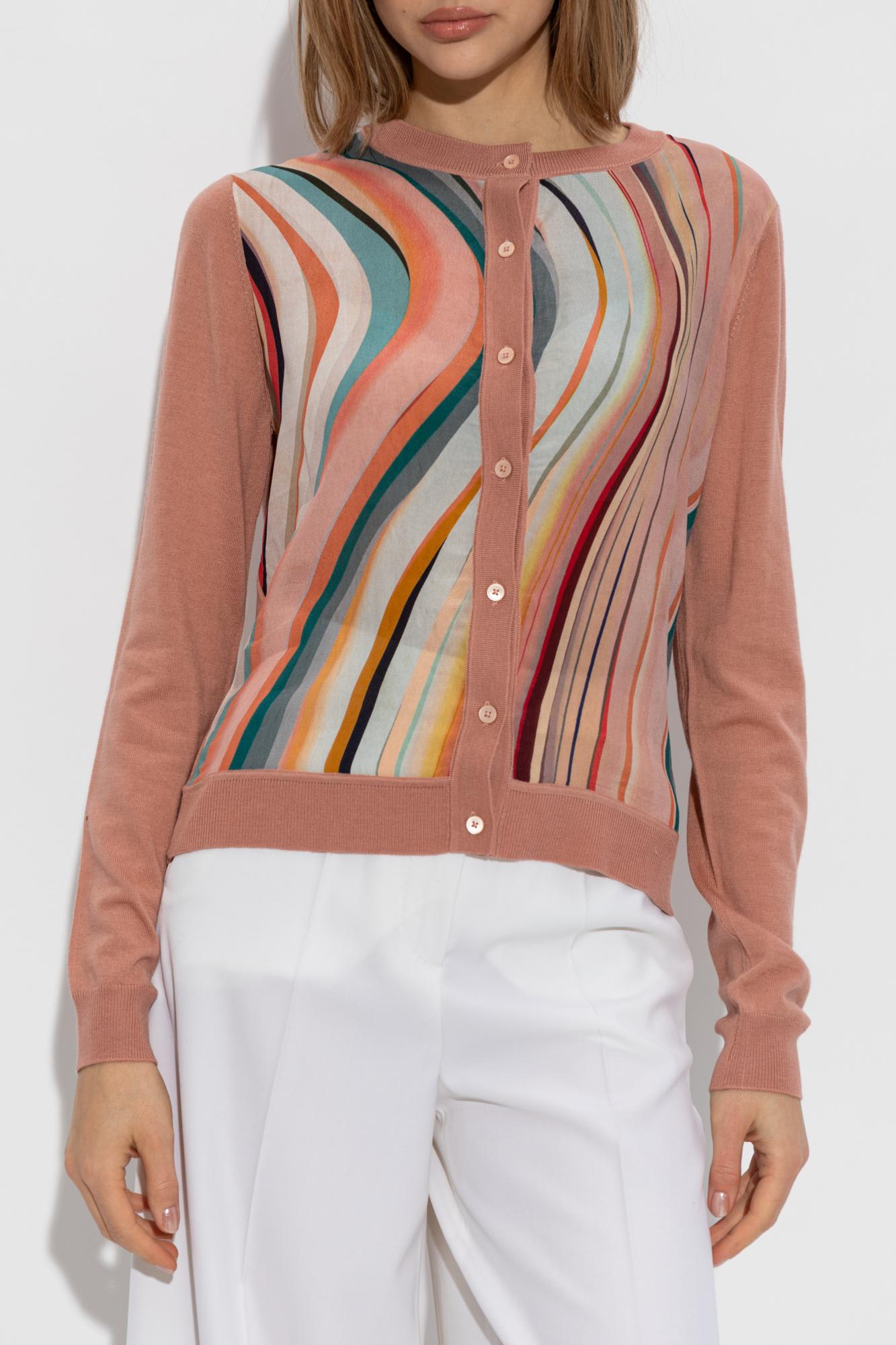 PS BY PAUL SMITH PS PAUL SMITH CARDIGAN WITH STRIPE PATTERN