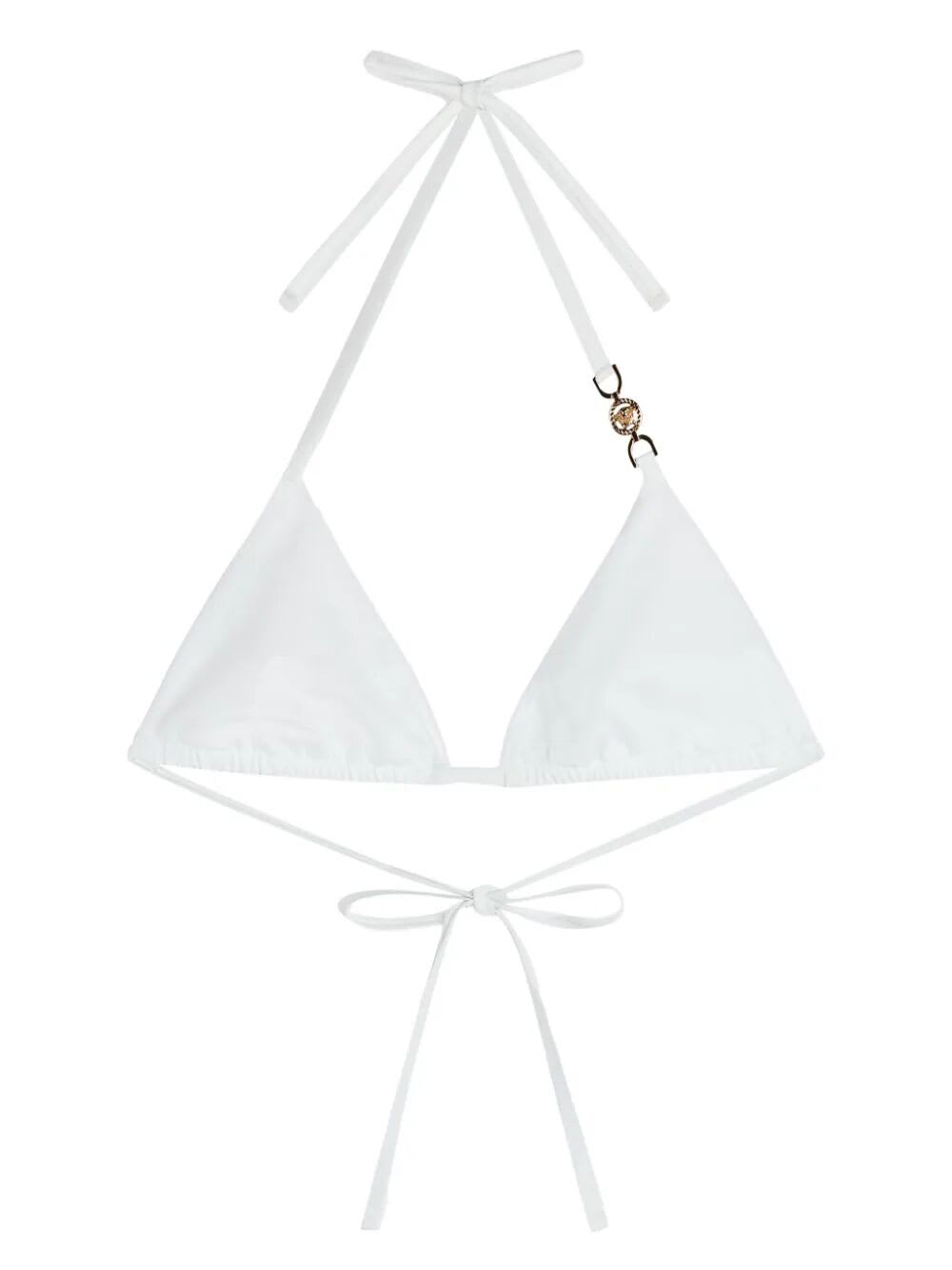 Shop Versace Swim Bikini Lycra Vita Recycled Greek Chain In White