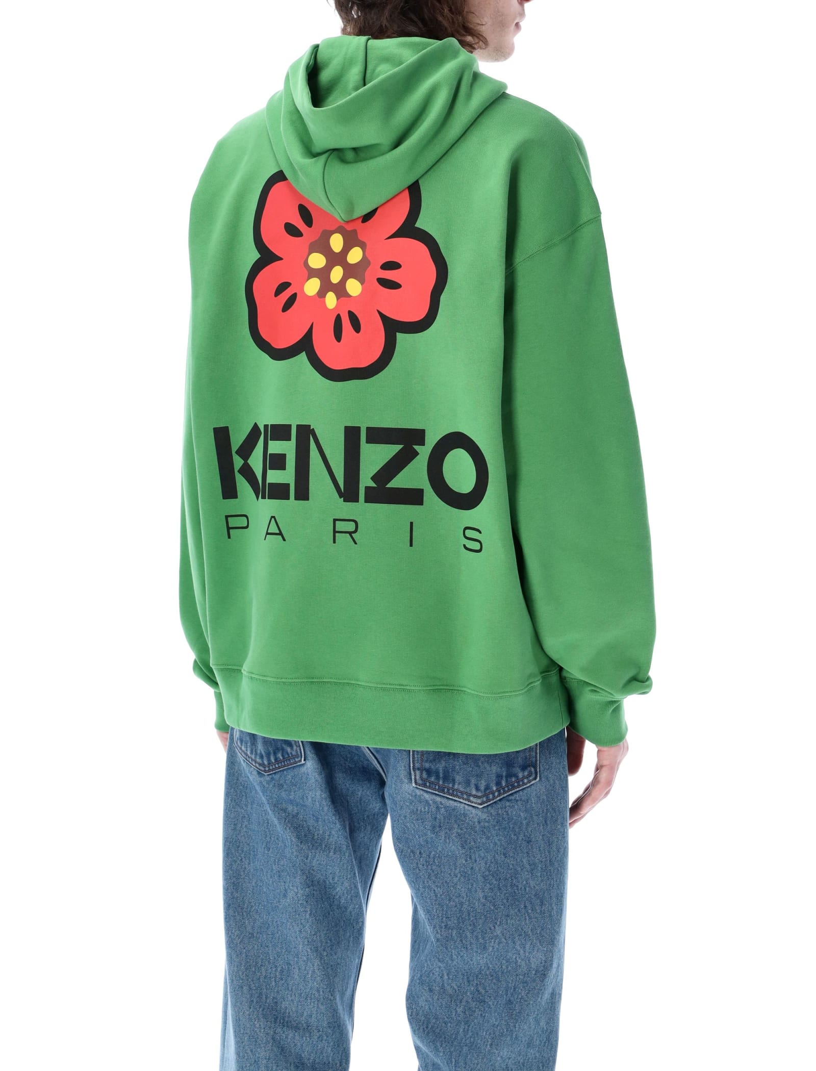 Shop Kenzo Boke Flower Hoodie In Green