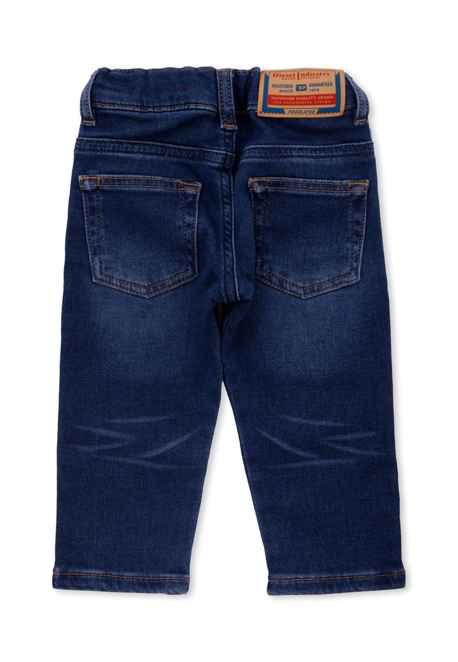 Diesel Denim Jeans For Baby Boy With Logo In Blue