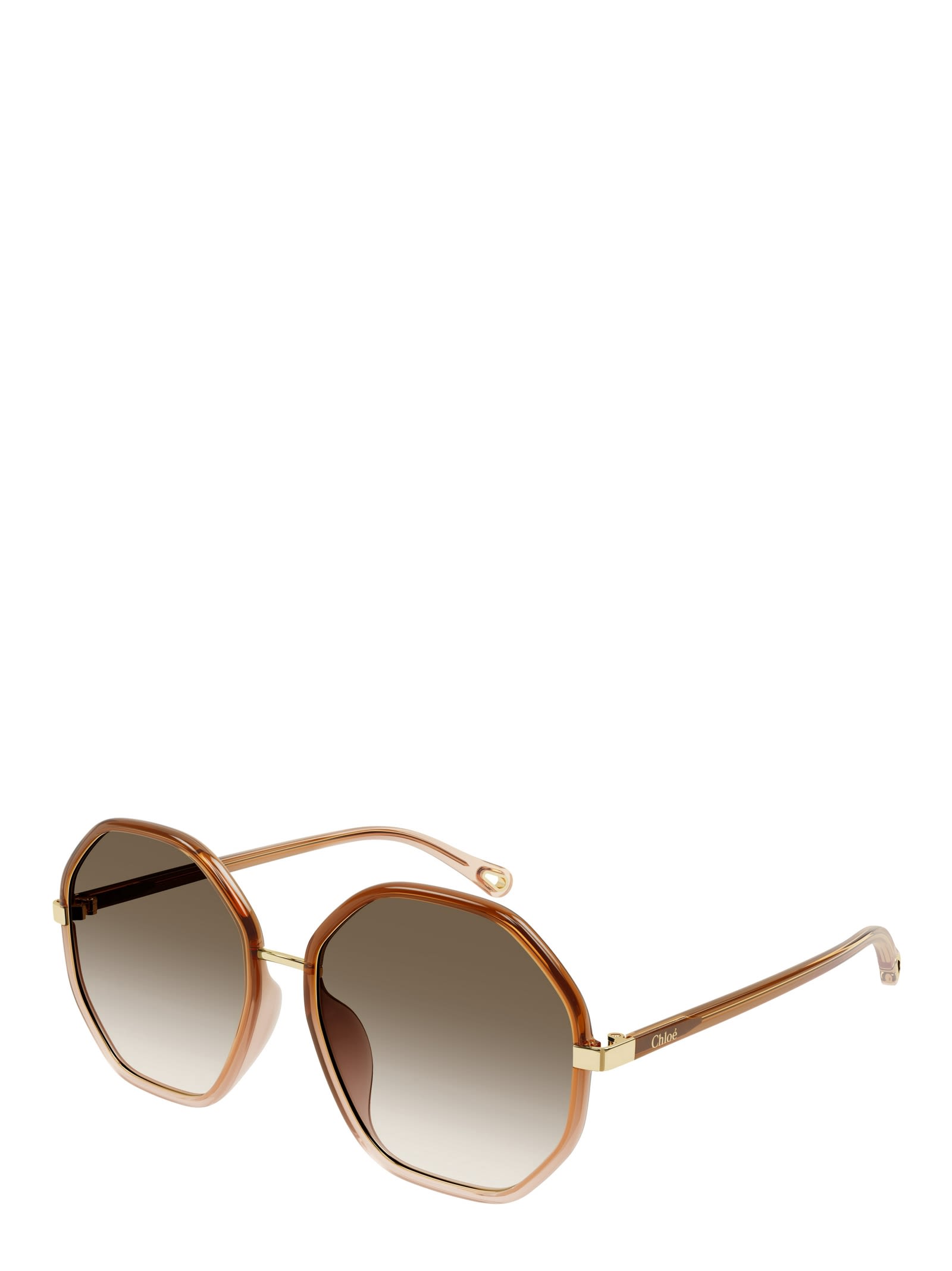 Shop Chloé Ch0133sa Brown Sunglasses