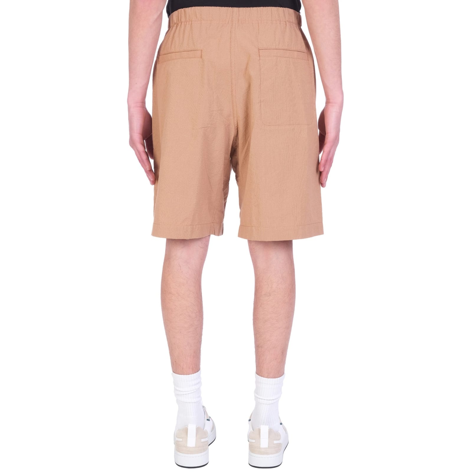 Shop Kenzo Cotton Bermuda Shorts In Brown