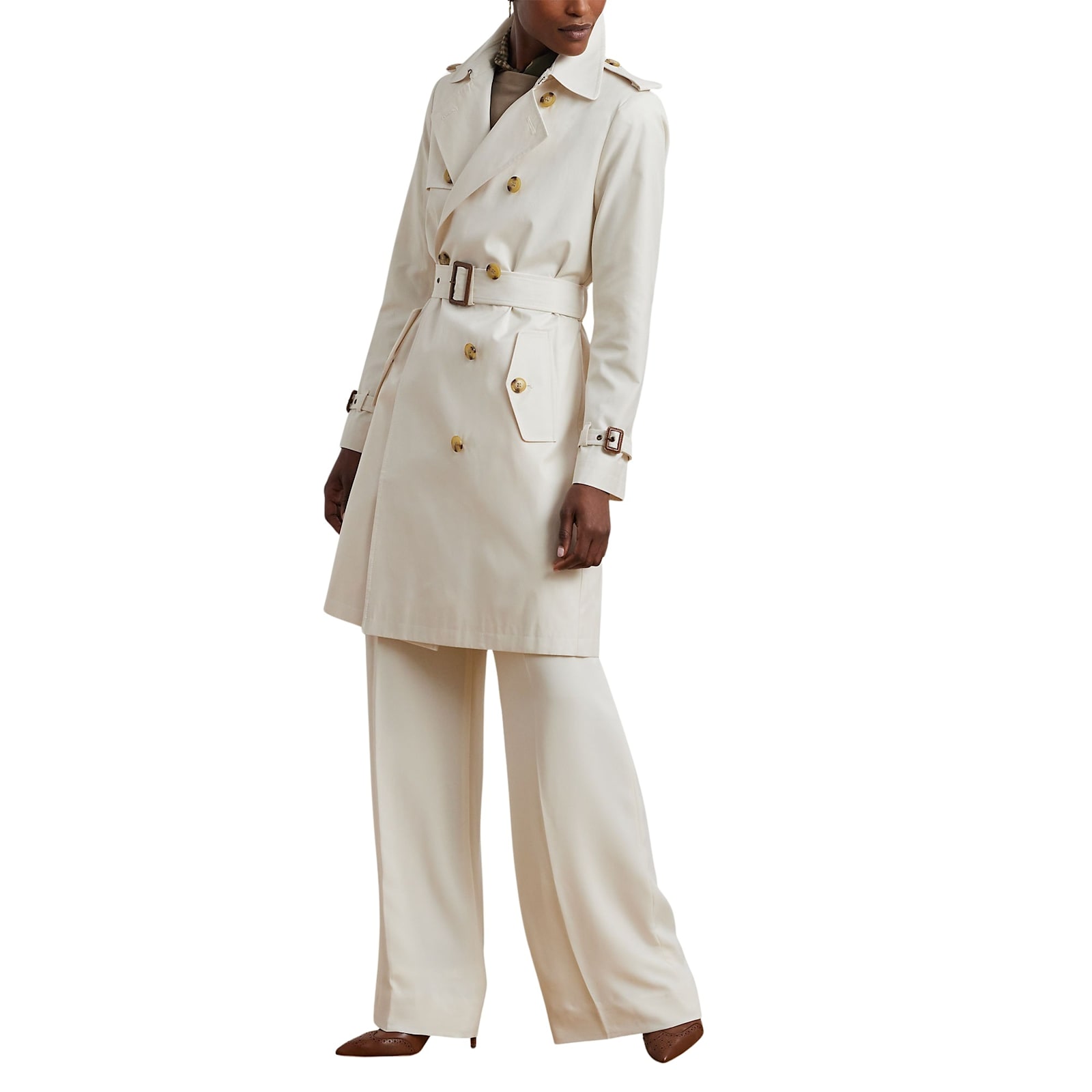 Polo Ralph Lauren Db Blt Rn38 Lined Coat In Cream