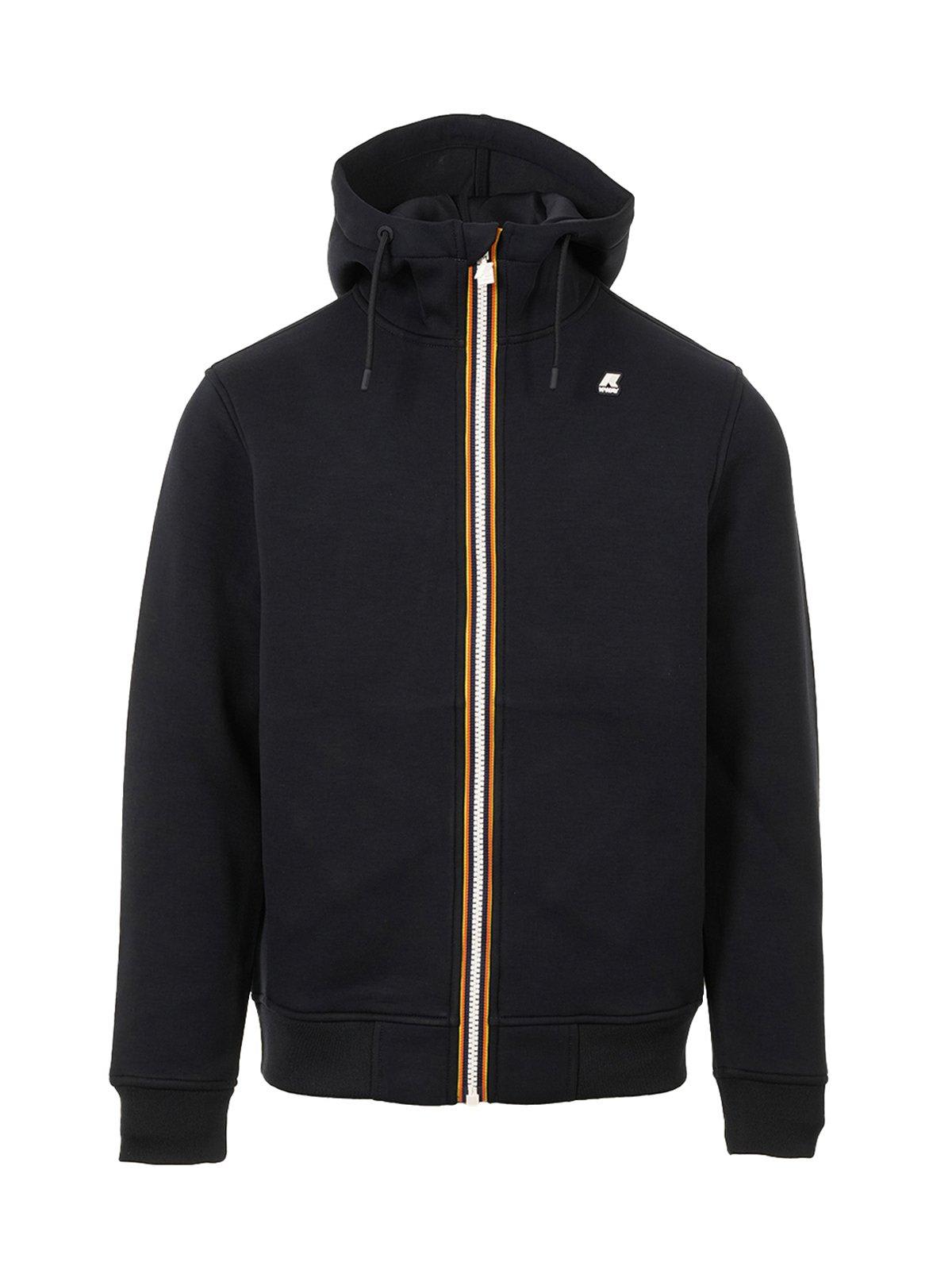 K-way Jack Stretch Nylon Jersey Jacket In Black