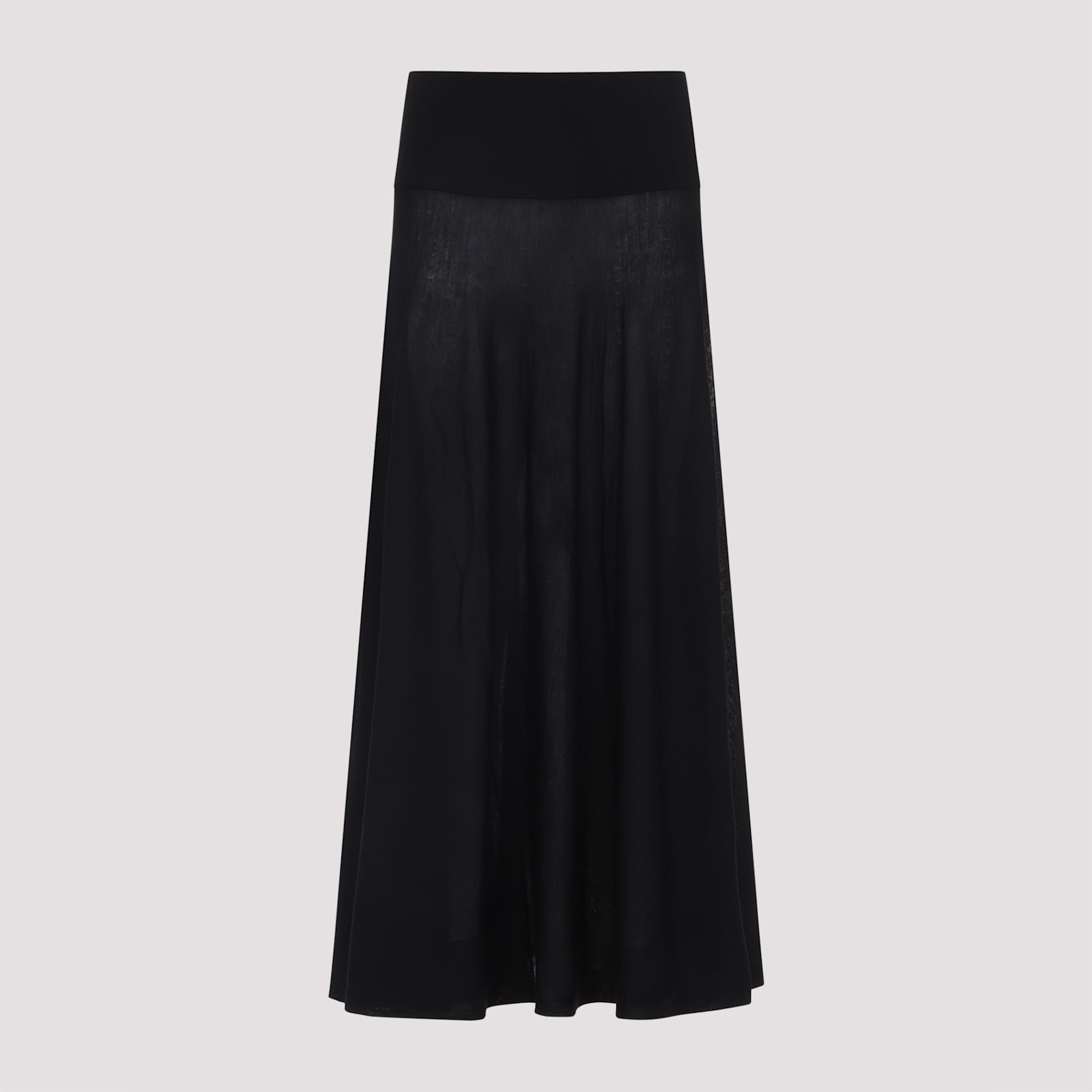 Alaïa Alaia Merino Wool Maxi Skirt In Black