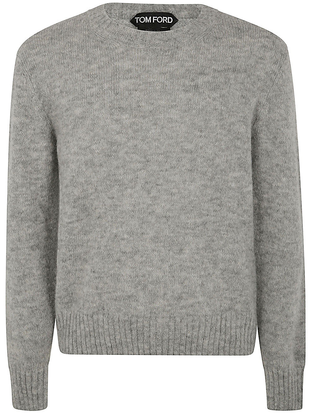 Shop Tom Ford Alpaca Blend Is Crew Neck Sweater In Light Grey