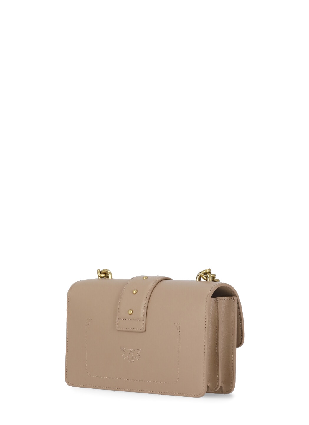 Pinko Love One Mini Shoulder Bag In Beige
