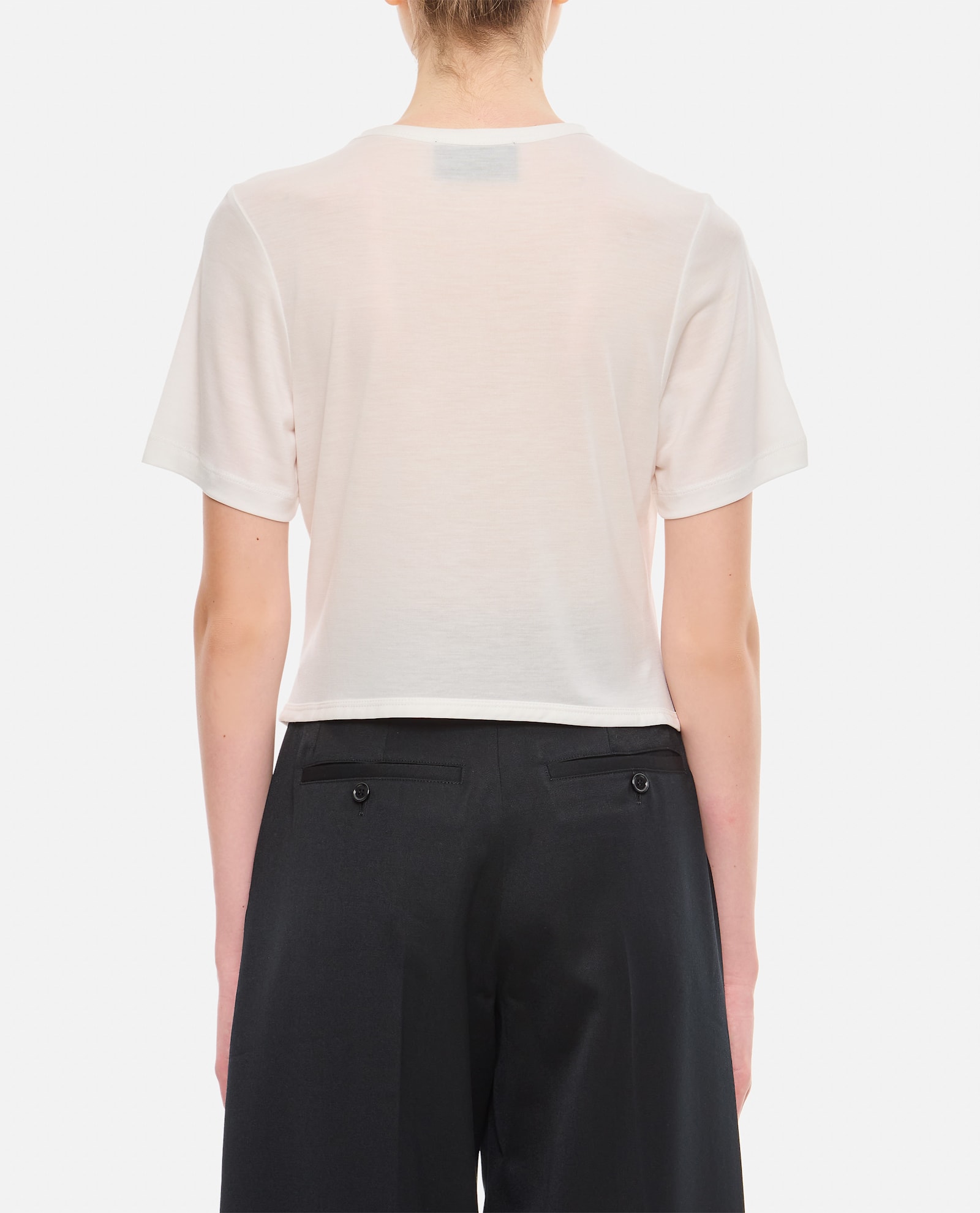 Simone Rocha Easy T-shirt W/ Bow Tails In Neutral