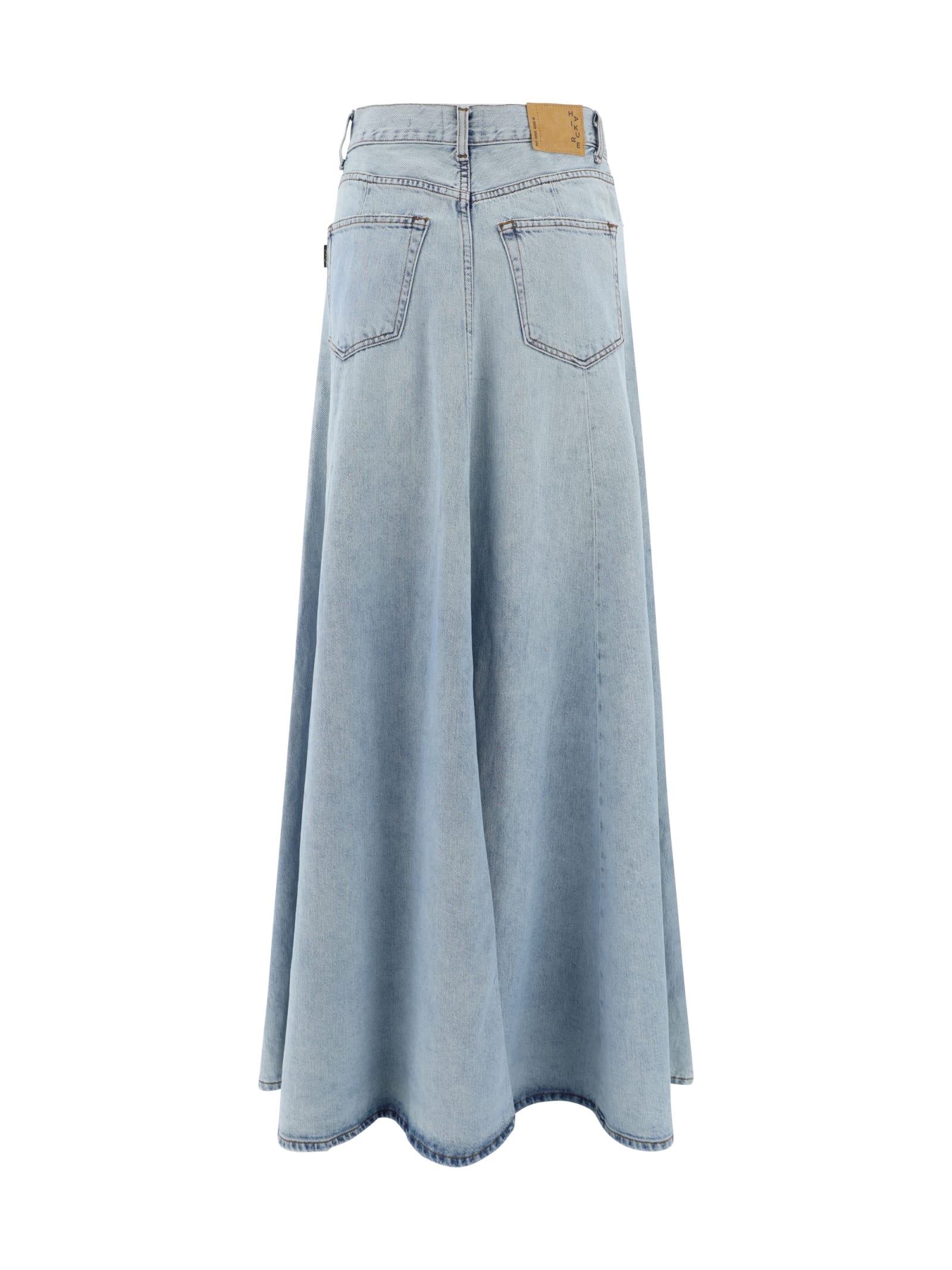 Shop Haikure Serenity Stromboli Denim Skirt In Blue