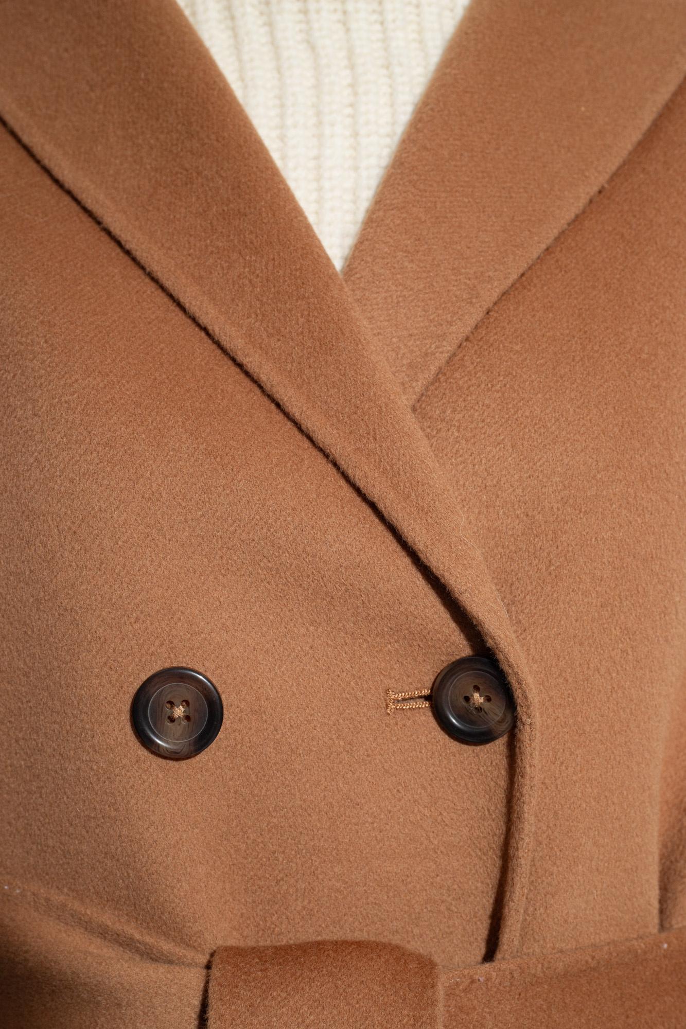 Anine Bing Womens Brown Dylan Double-breasted Relaxed-fit Wool And Cashmere Coat In Neutral