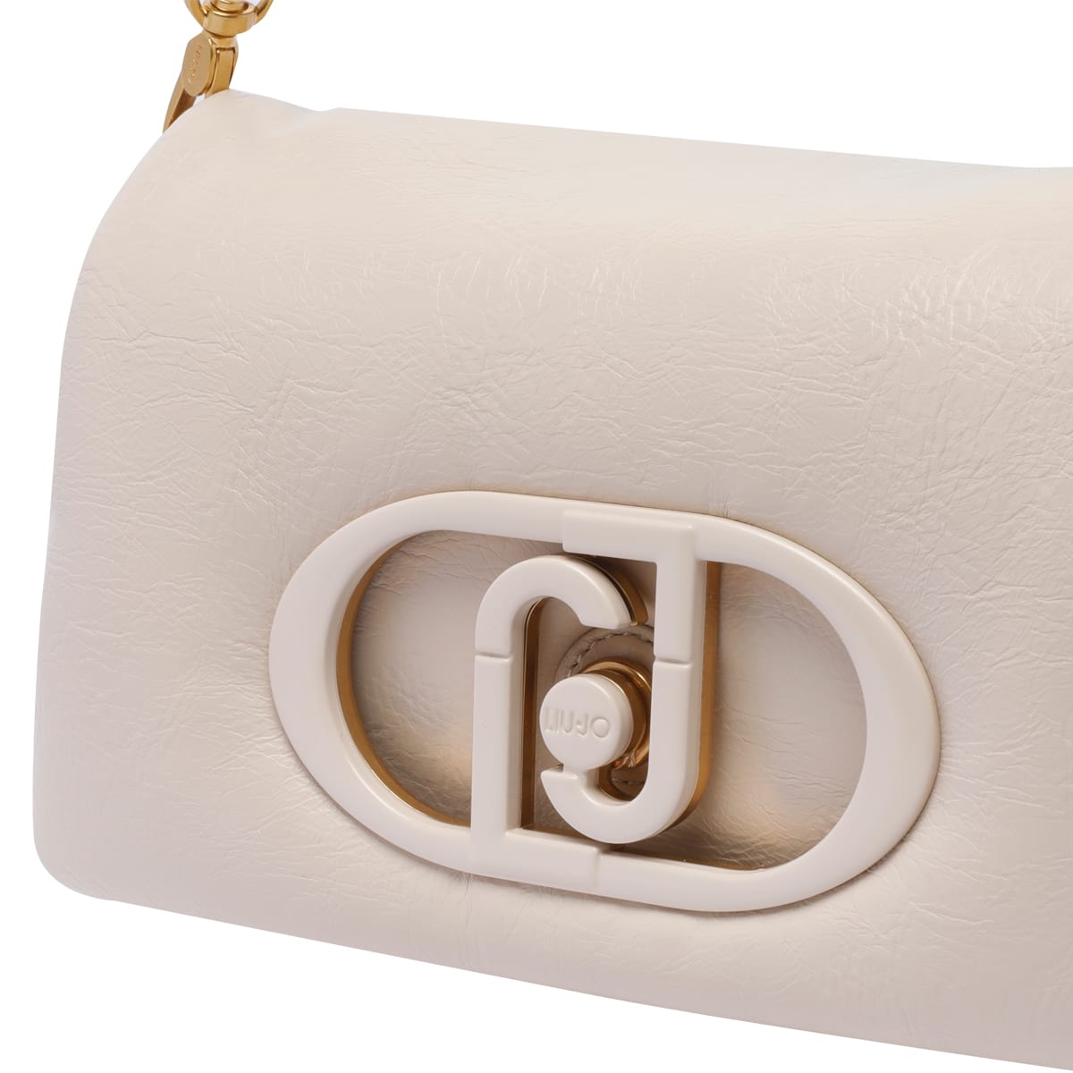 Shop Liu •jo Logo Crossbody Bag In White