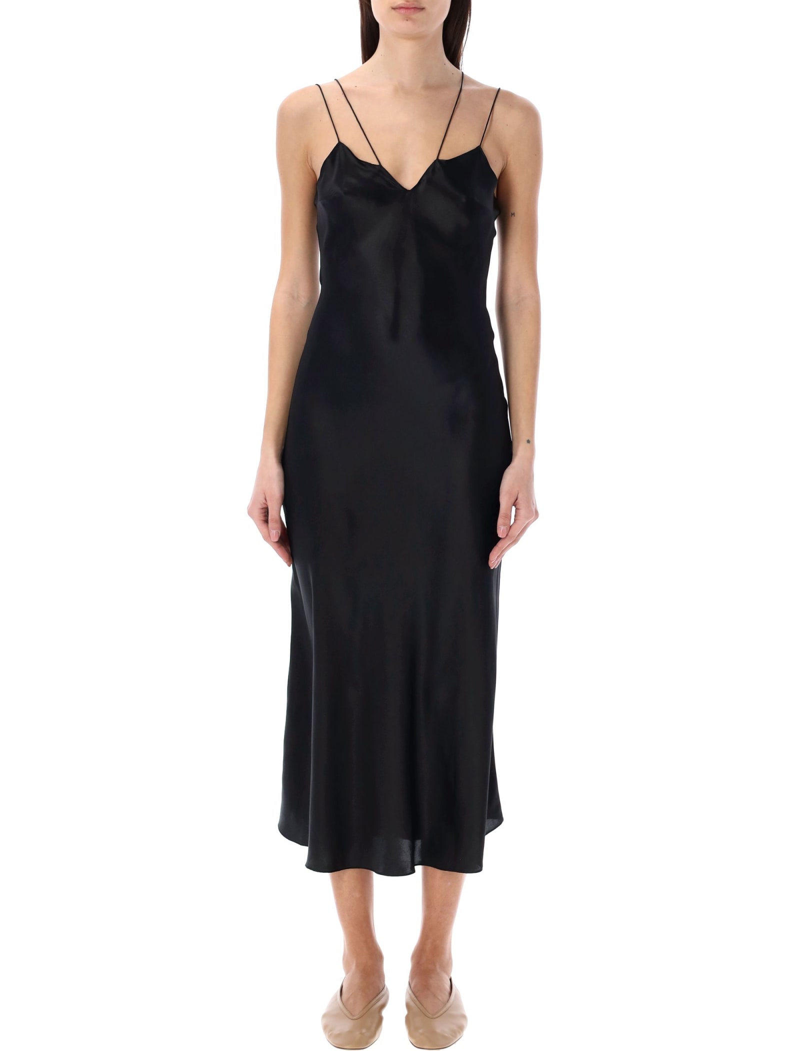 Shop The Garment Catania Long Slip Dress In Black