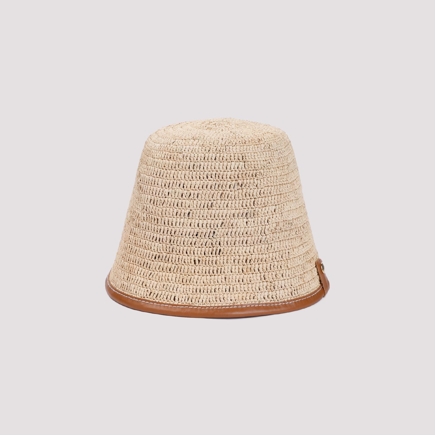 Jacquemus Le Bob Logo Patch Bucket Hat In Neutral