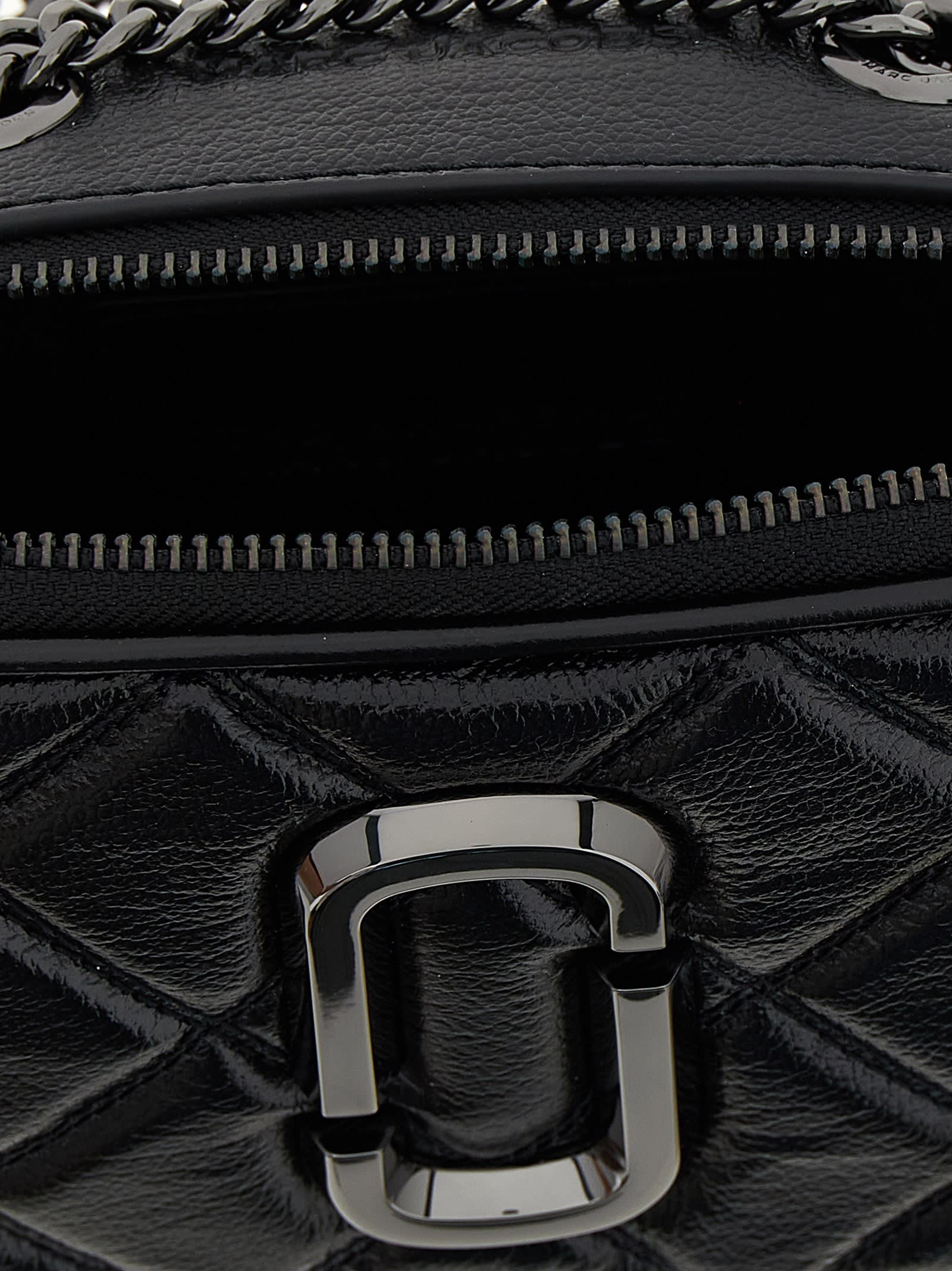 Marc Jacobs The Quilted Softshot Crossbody Bag In Black
