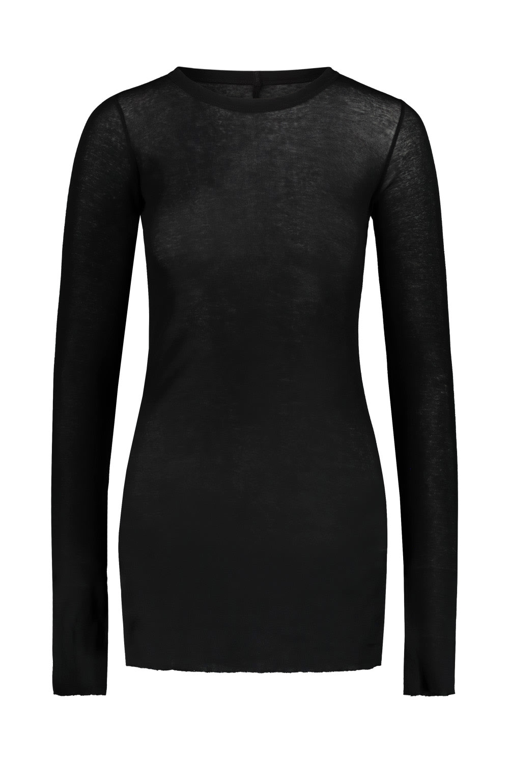 RICK OWENS LONG SLEEVE RIB T-SHIRT