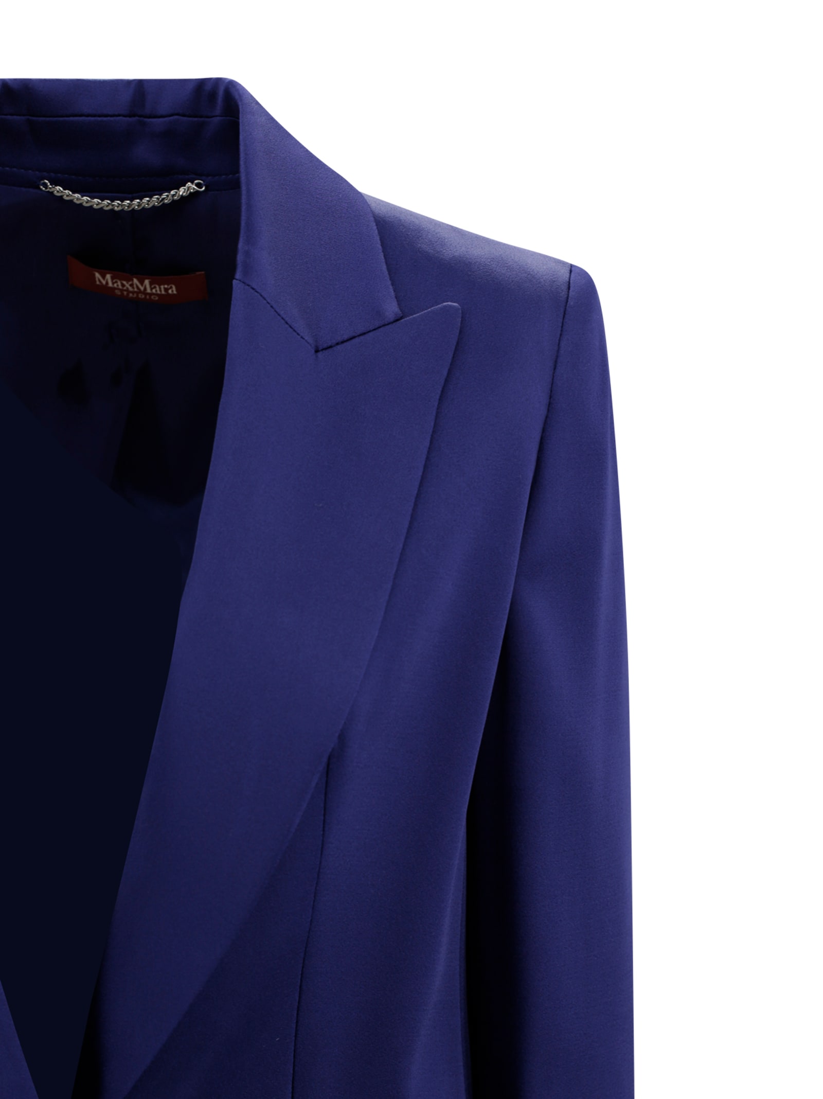 Shop Max Mara Cady Single-breasted Blazer Studio In Blue