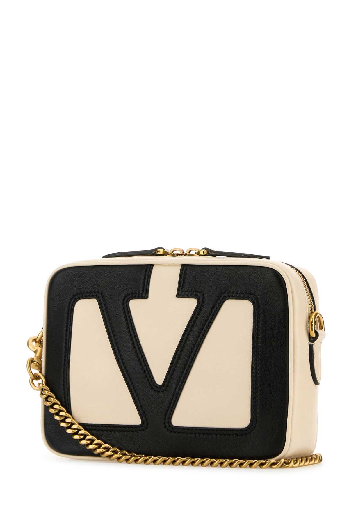 Valentino Ivory Nappa Leather Viva Superstar Crossbody Bag In Multi