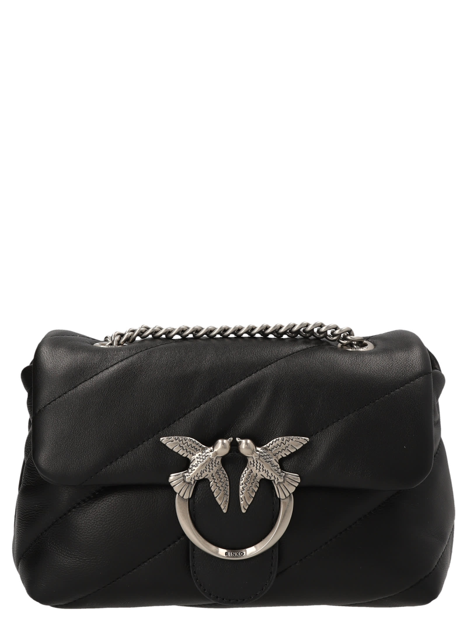 Pinko Love Mini Puffer Shoulder Bag In Black