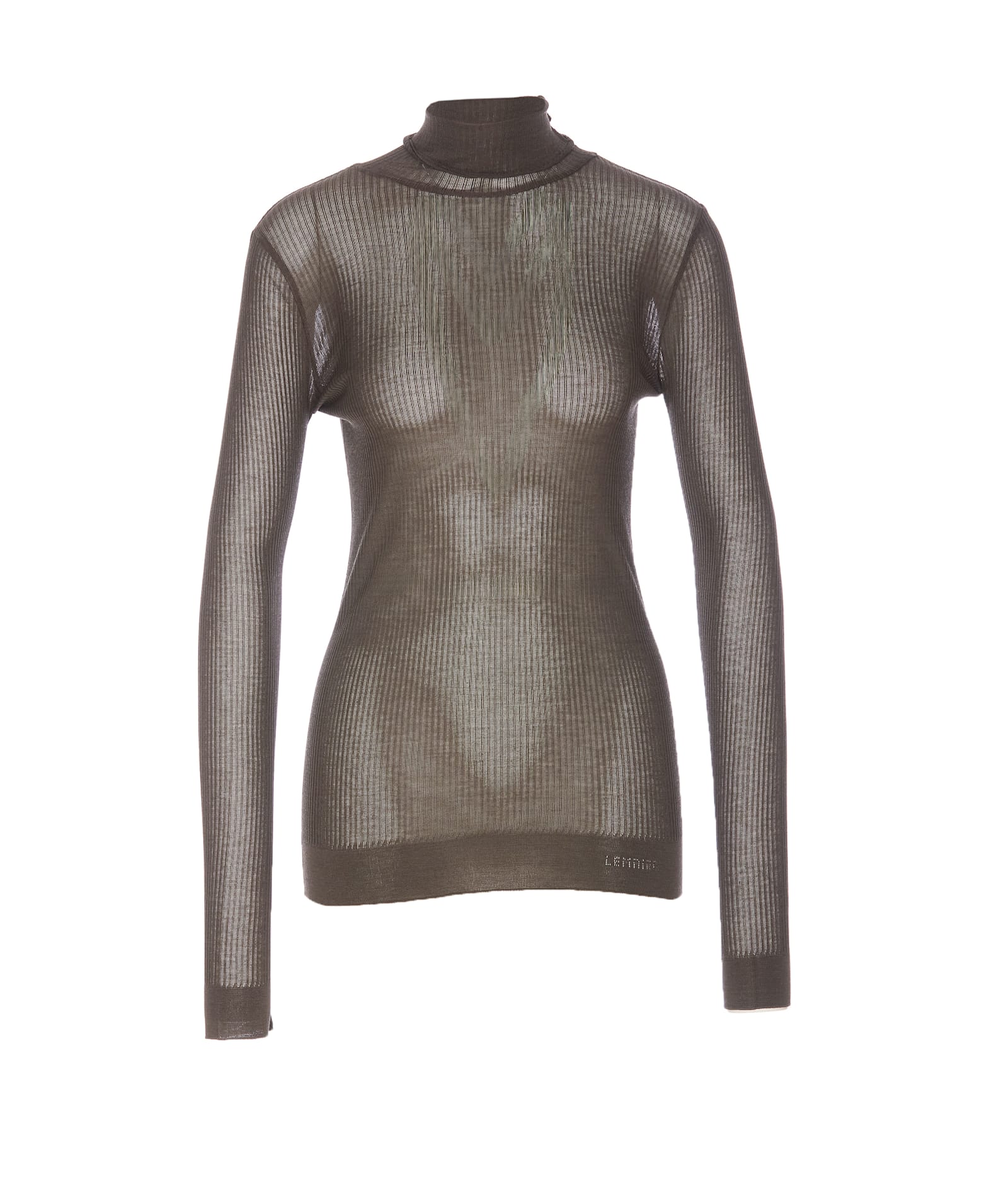 Shop Lemaire Seamless High Neck Top In Brown