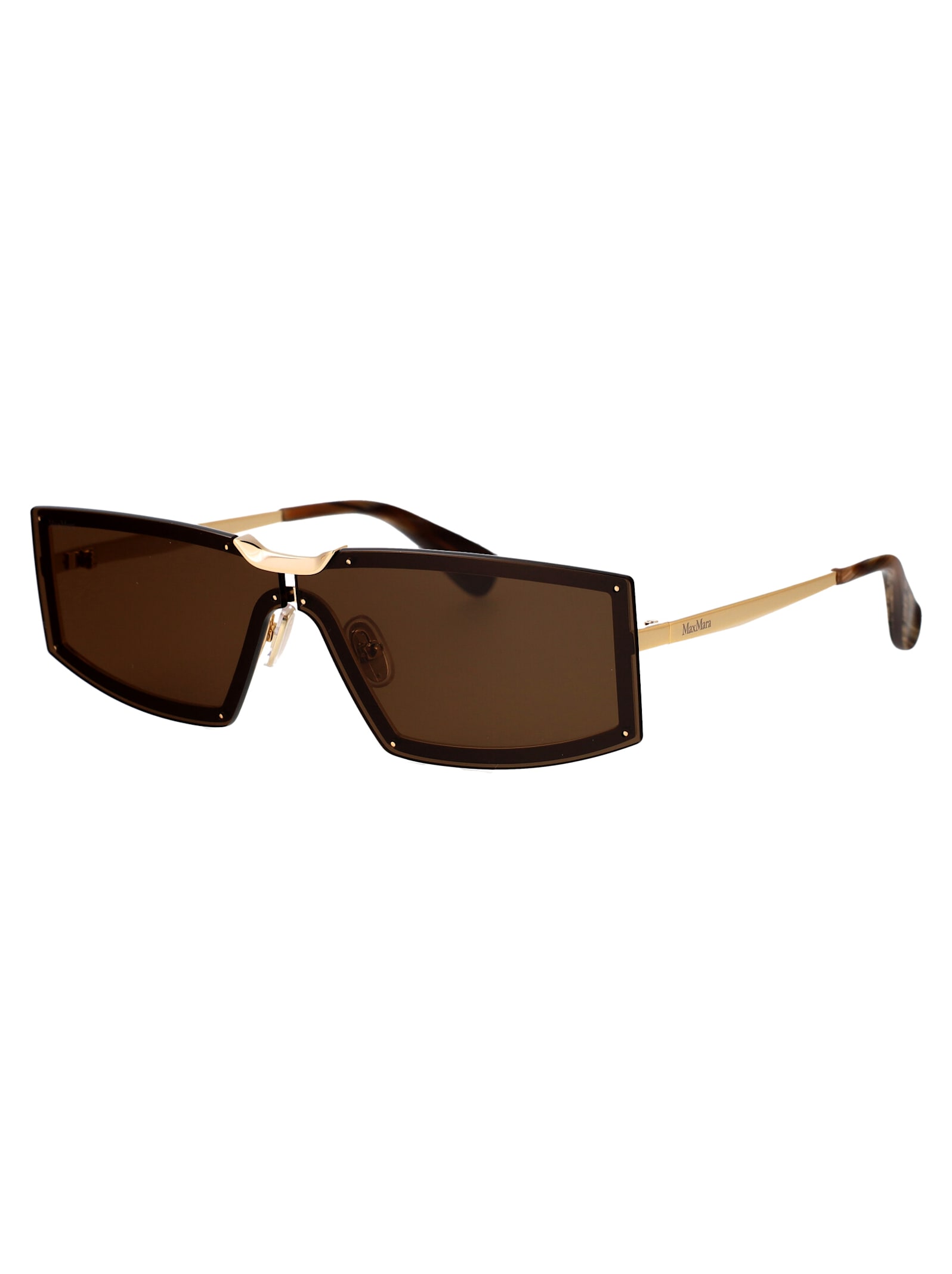 Shop Max Mara Mm0118/s Sunglasses In Brown