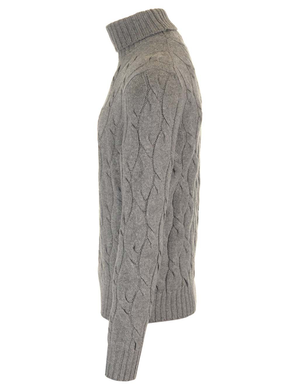 Shop Barba Napoli Maglione Collo Alto In Grey