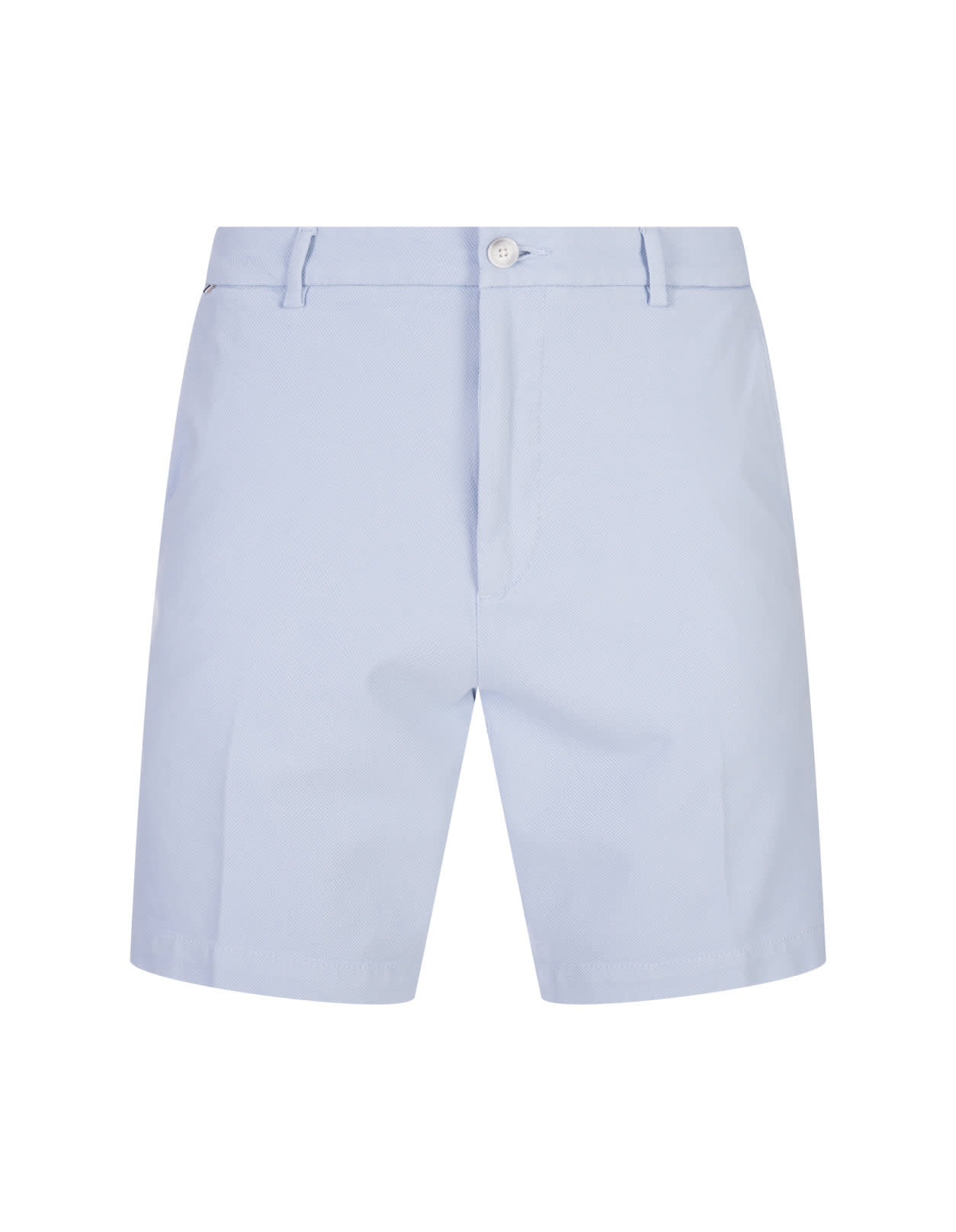 Light Blue Regular Fit Bermuda Shorts