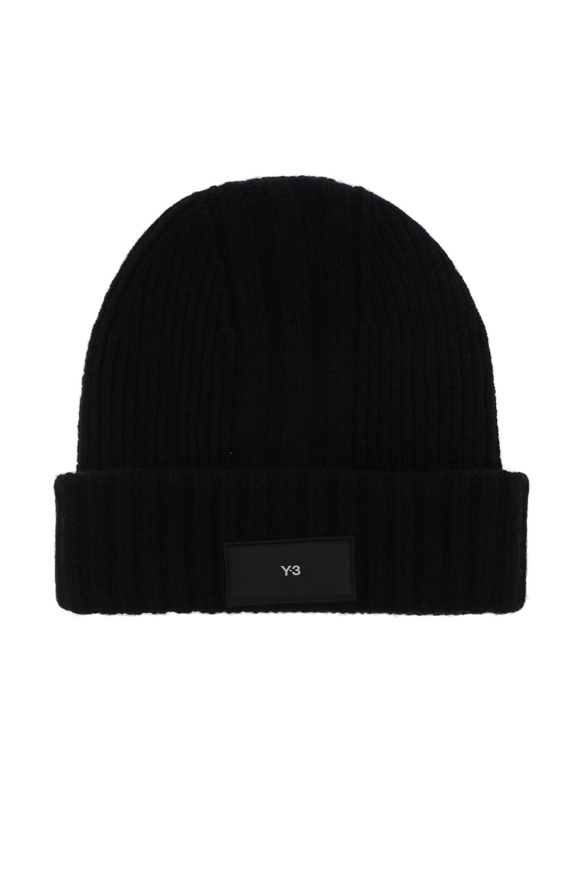 Beanie Hat In Ribbed Wool With Logo Patch