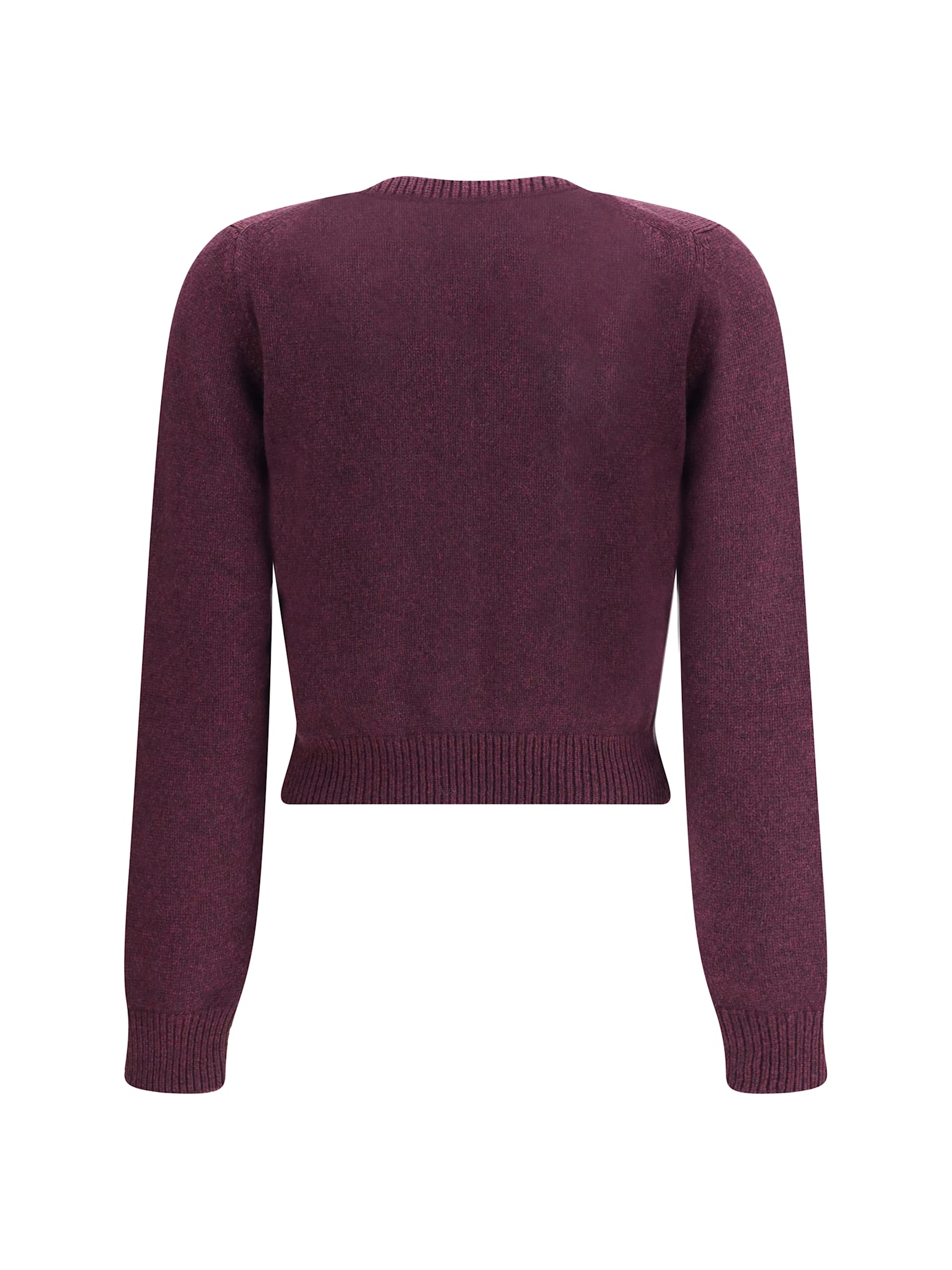 Khaite Plum Cashmere Knit Everheart Cardigan In Purple
