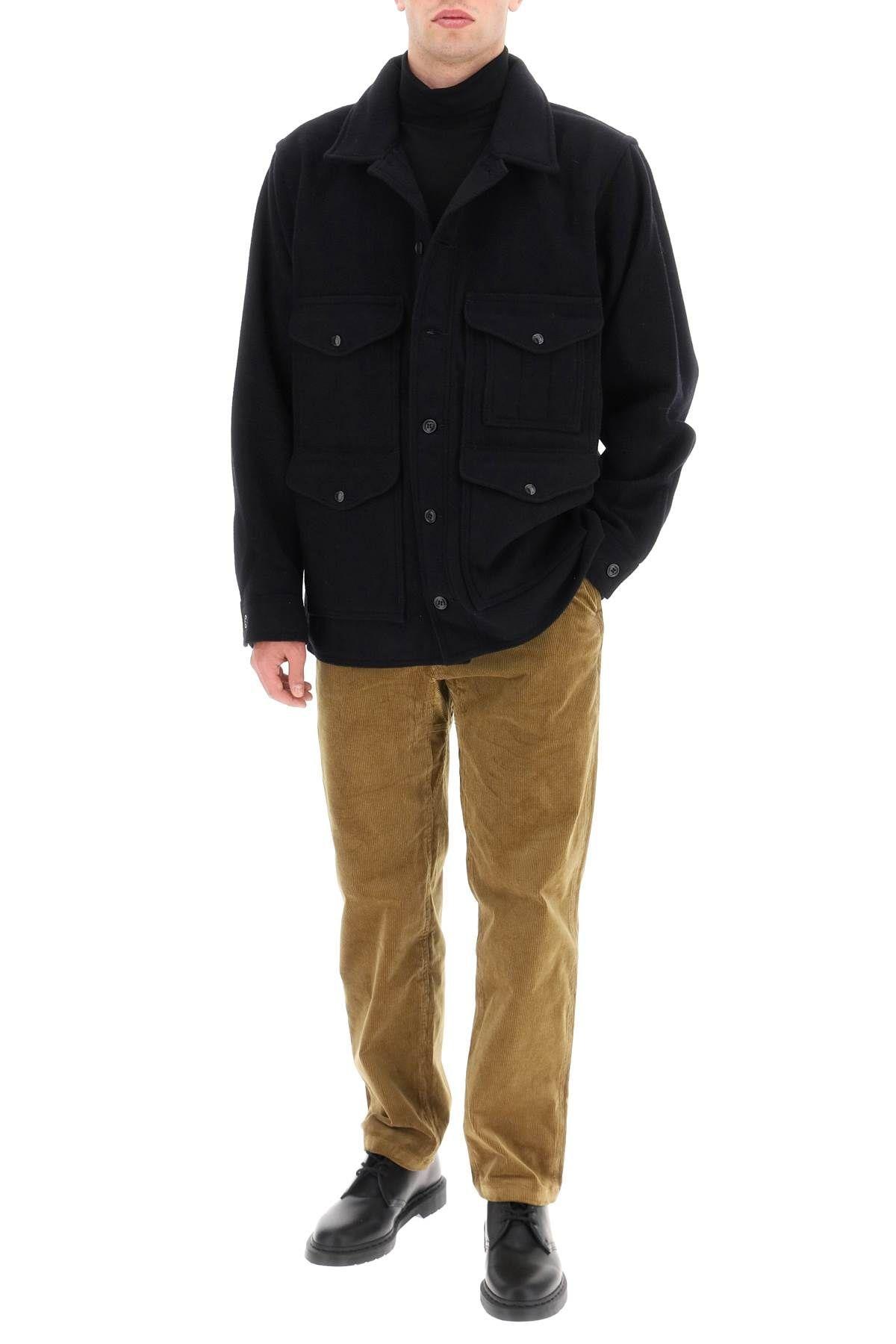 Shop Filson Mackinaw Wool Cruiser Jacket In Blue