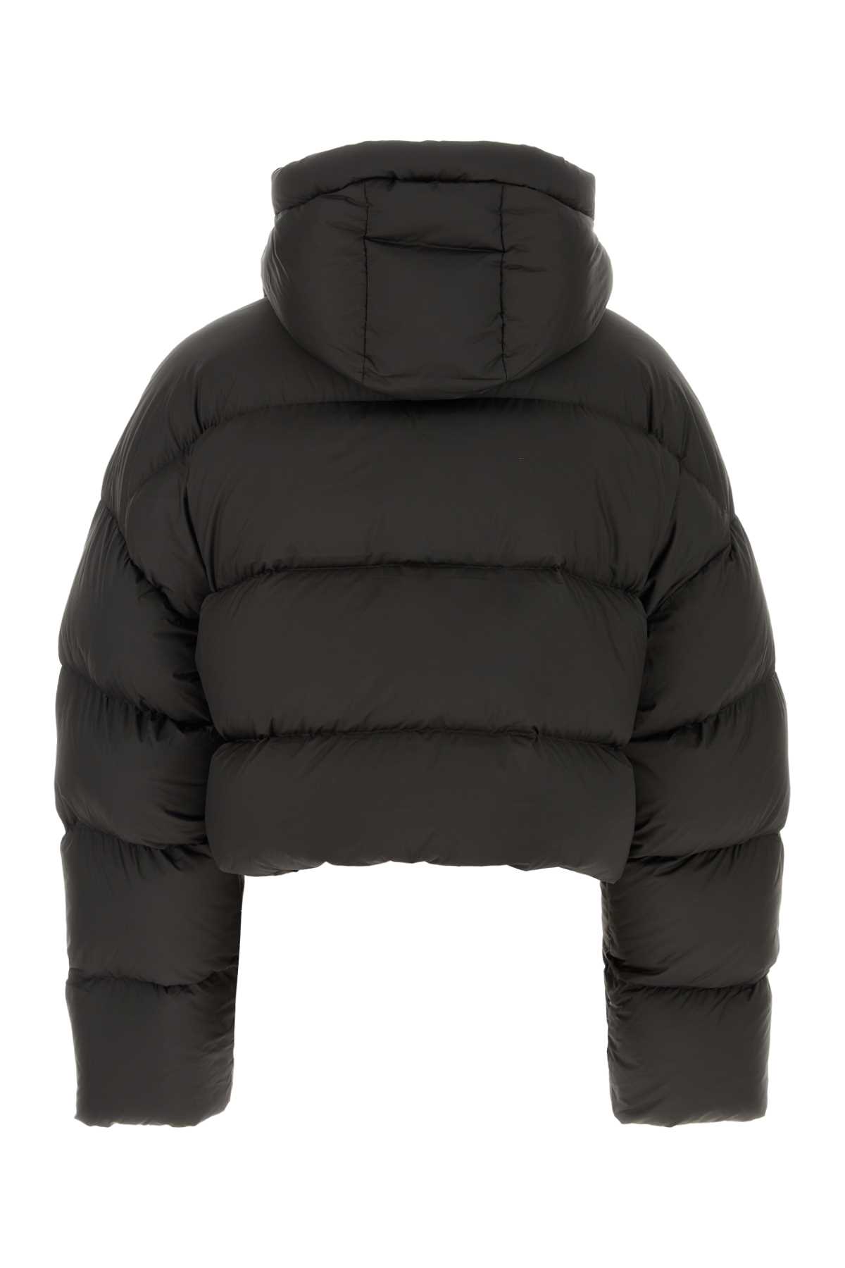 Entire Studios Black Polyester Down Jacket In Pupil
