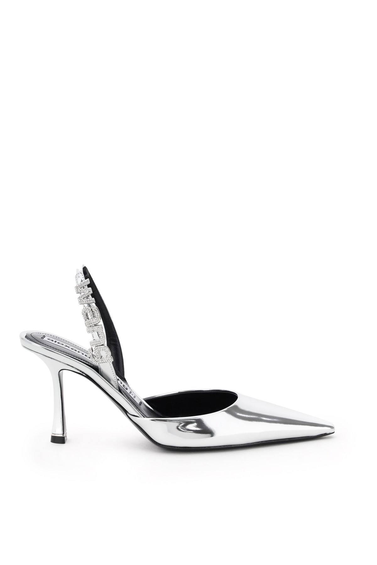 Photo of  Alexander Wang Grace Slingback Pumps Crystal Logo- shop Alexander Wang Hihg heels, Pumps online sales