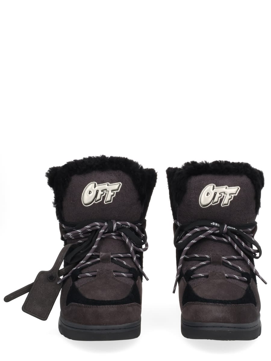 Off-white Winter Boot Anthracite In Black