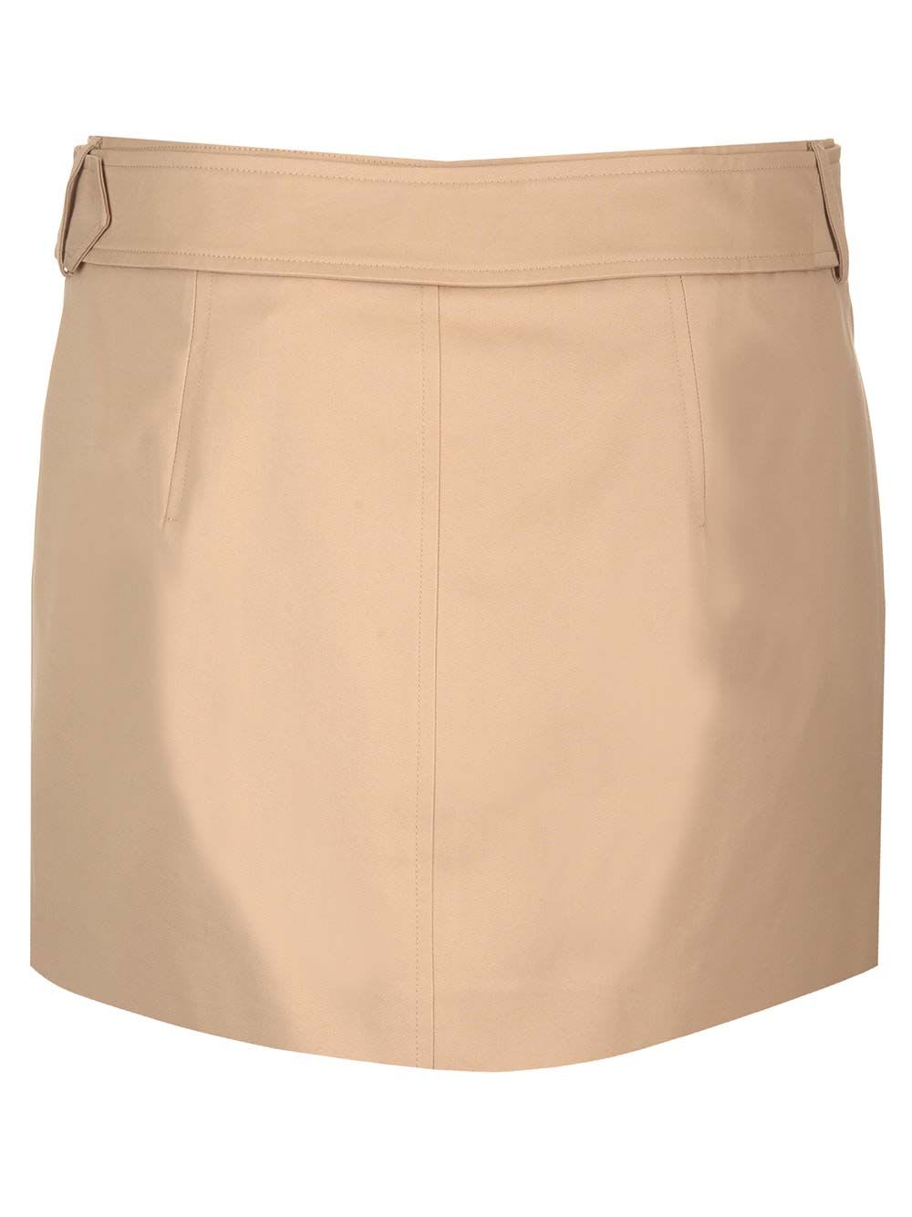 Shop Burberry Trench-style Mini Skirt In Beige