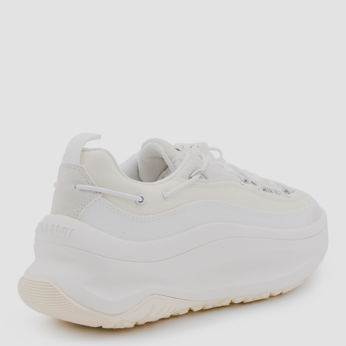 Moon Boot Chunky Sole Low Top Sneakers With Pull Tab In White