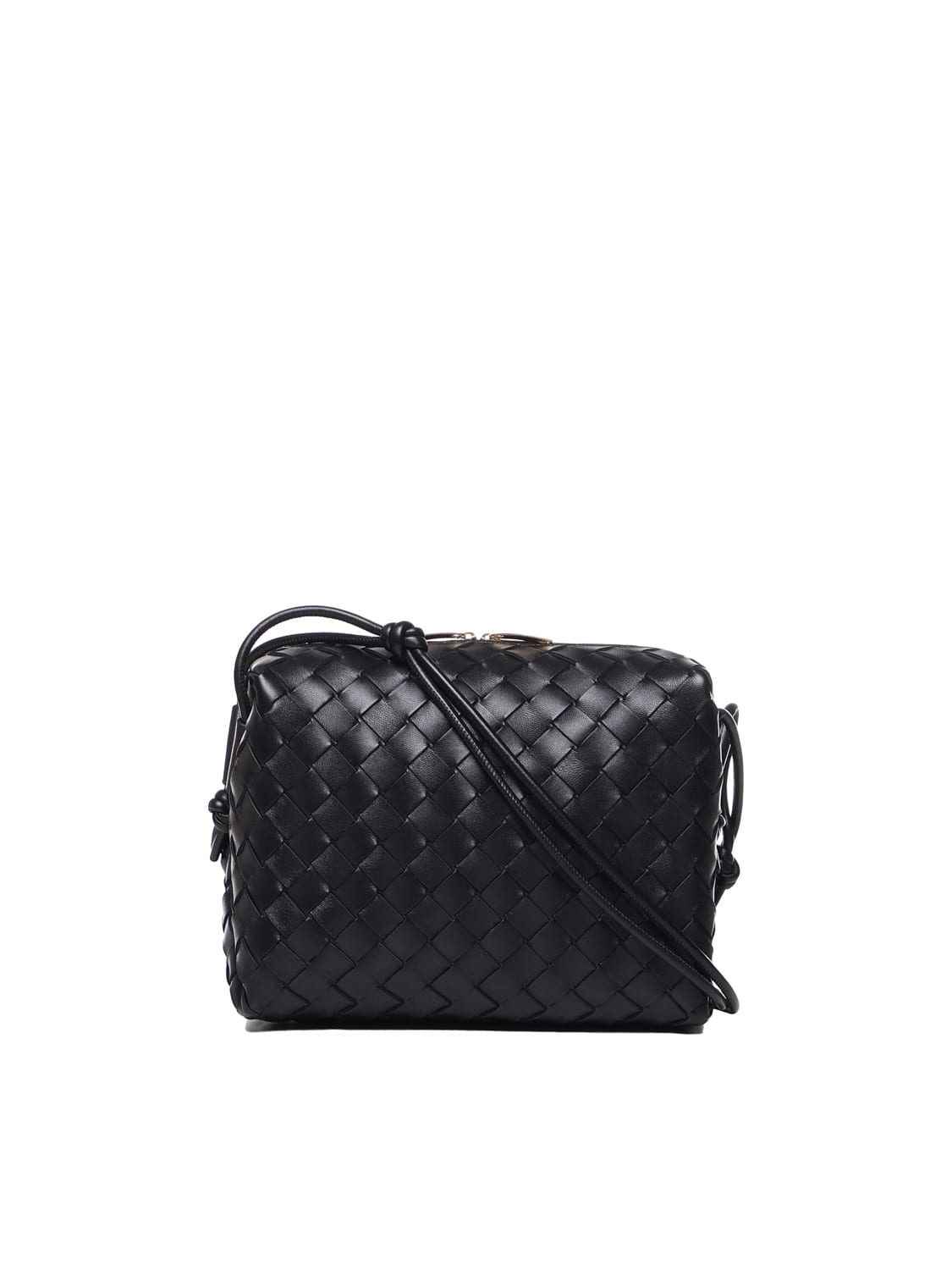 Shop Bottega Veneta Loop Small Camera Bag In Black